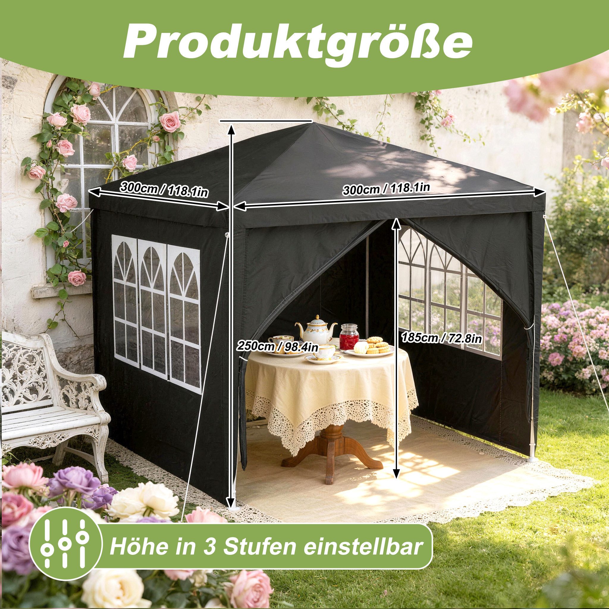 FIVMEN Pavillon Partyzelt Festzelt Bierzelt Gartenzelt Outdoor Gartenpavill günstig online kaufen