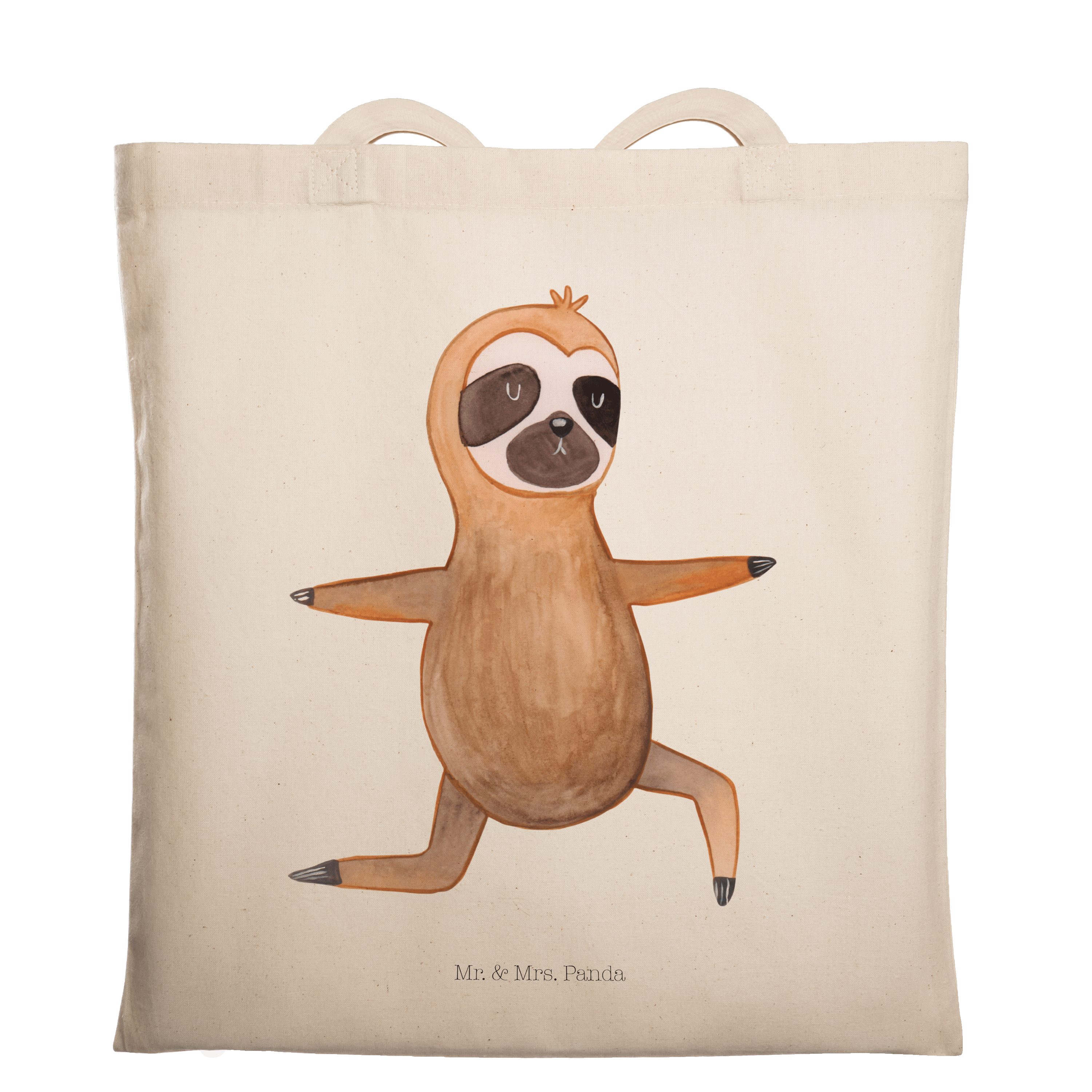 Mr. - - Panda Tragetasche Einkaufstasche, Transparent Geschenk, Yoga Atmung, & (1-tlg) Faul Faultier Mrs.