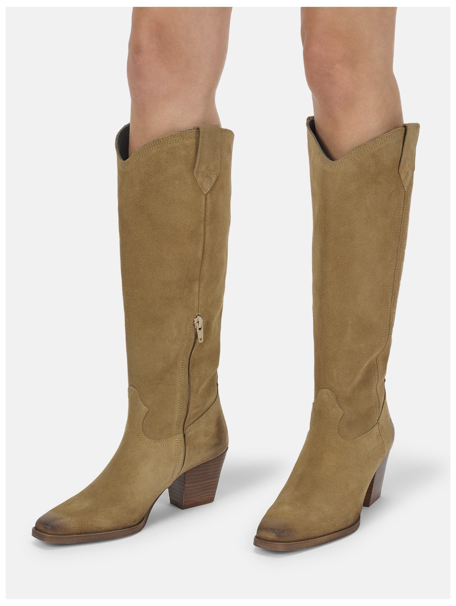 Felmini Stiefel Veloursleder . Bikerboots