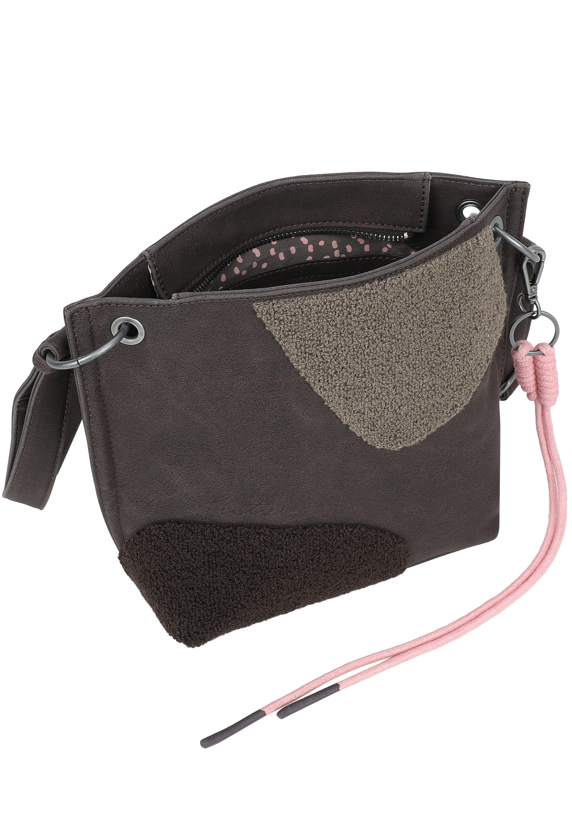 Fritzi aus Preußen Schultertasche Fritzi03 Limited Happy Flocked Jive Soft Berry, mit moderner Flockung
