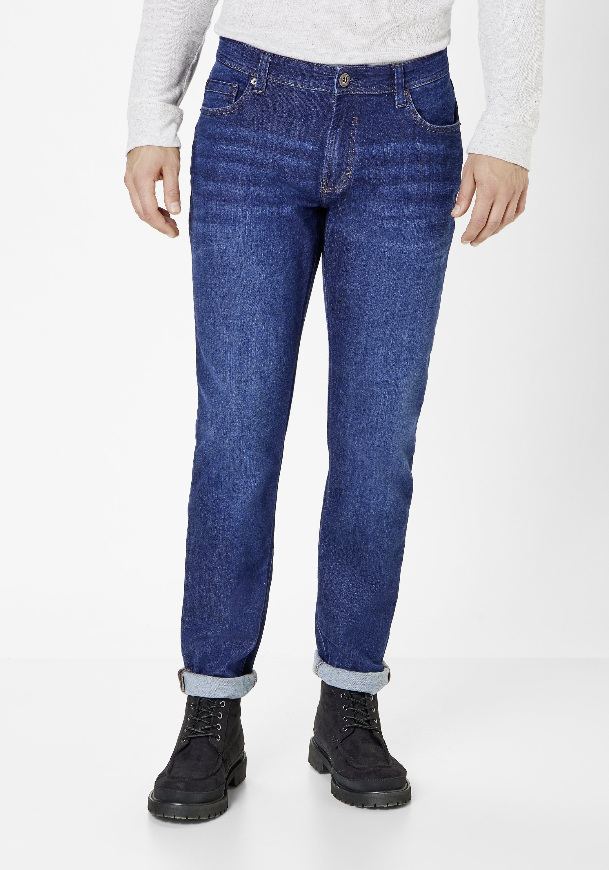 Paddock's Tapered-fit-Jeans RAY Motion & Comfort Stretch dark blue vintage wash