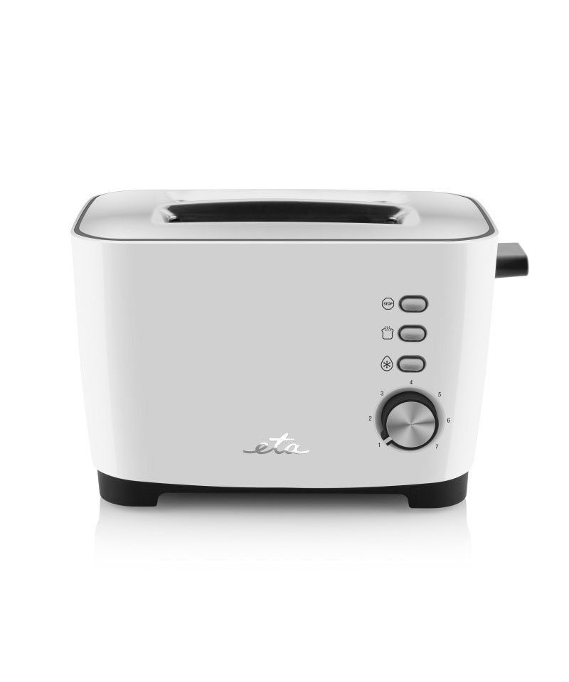 eta Toaster Ronny ETA316690000, 2 kurze Schlitze, für 2 Scheiben, 800 W, weiß, in einem edlen Design und 7 Bräunungsstufen