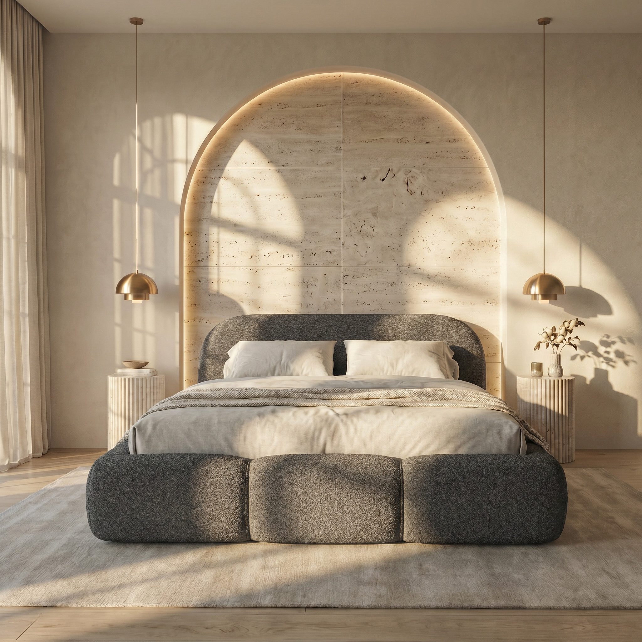 thematys Polsterbett mit Bettkasten, CLOUD 140x200 160x200 180x200 200x200cm (Kopfteil im Oversize-Look und Stauraum – weich, modern und pflegeleicht)