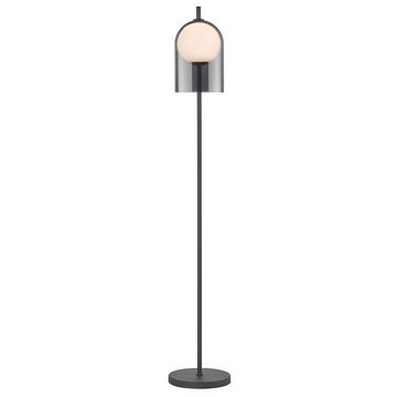 WOFI Stehlampe, Leuchtmittel nicht inklusive, Stehleuchte schwarz Standlampe Glas Stehlampe Wohnzimmer, Metall