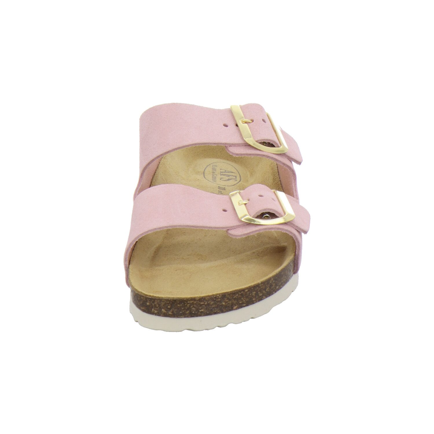 AFS-Schuhe 210032 Zweischnaller Pantolette für Damen mit Fußbett, bequeme Sandalen aus Leder