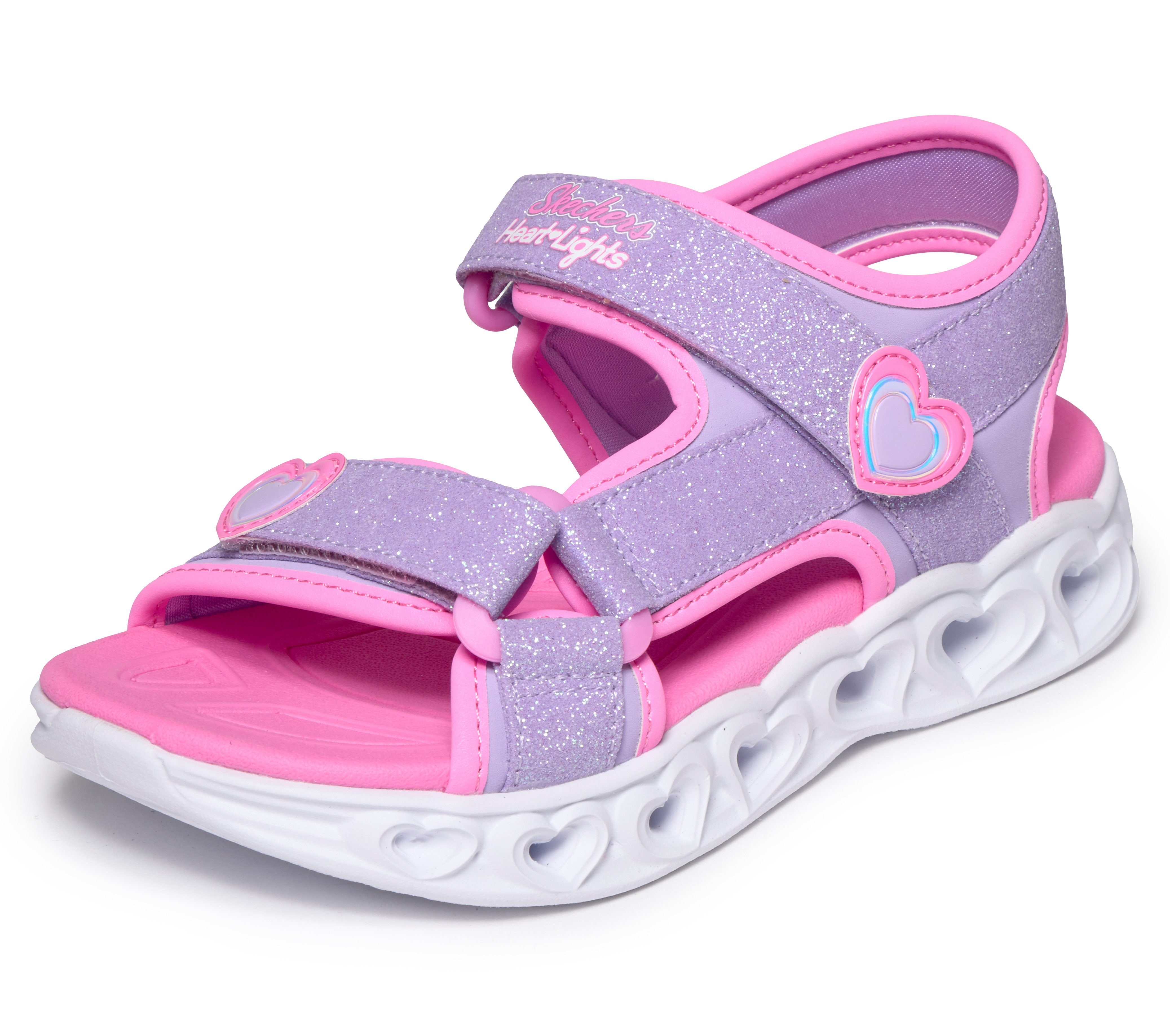 Skechers HEART LIGHTS SANDALS Sandale Sommerschuh mit Klettverschluss, Größenschablone zum Download