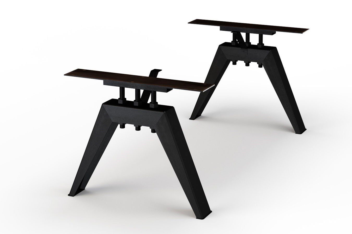 100% Qualität daslagerhaus living Tischbein Palermo Metall Set Tischbein schwarz