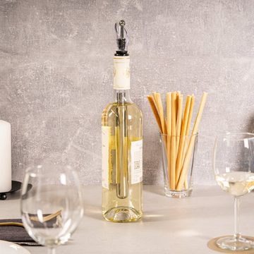 bremermann Weinkühler Wein-Ausgießer mit Edelstahl-Kühlstab und Weinverschluss, Weinkühler, mit Edelstahl-Kühlstab