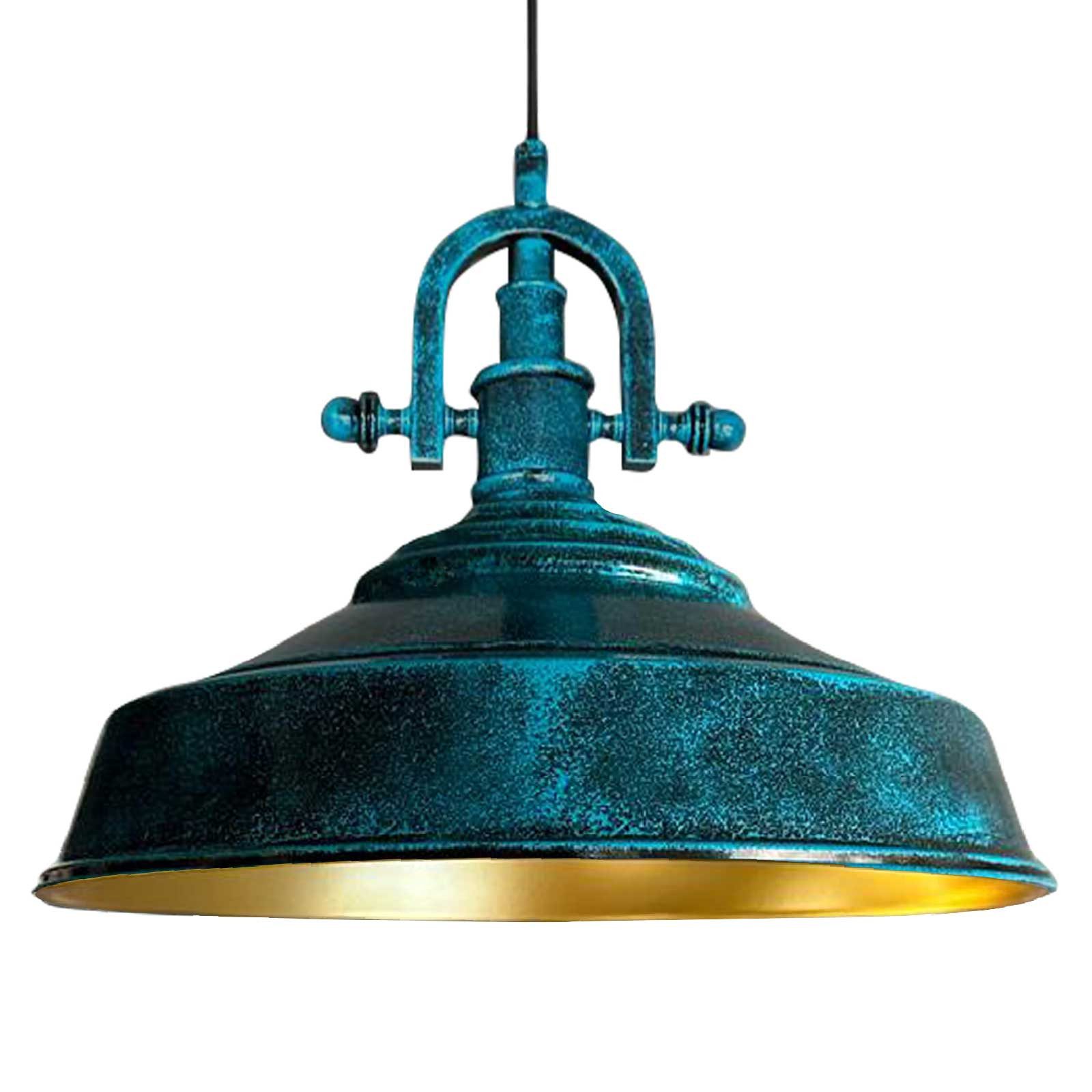 Bamyum Pendelleuchte Bamyum Pendelleuchte I Asletl-Marine l Ø41 cm E27 Metall Vintage Lampe, ohne Leuchtmittel
