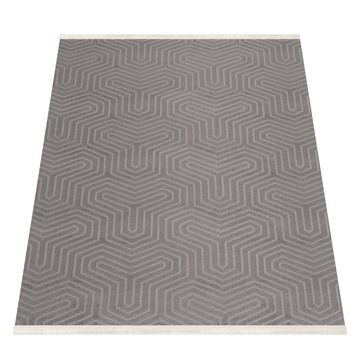 Teppich Unicolor - Einfarbig, Teppium, Rechteckig, Höhe: 7 mm, Design Wohnzimmer Teppich Einfarbig Boho-Stil Waschbar Anti-Rutsch