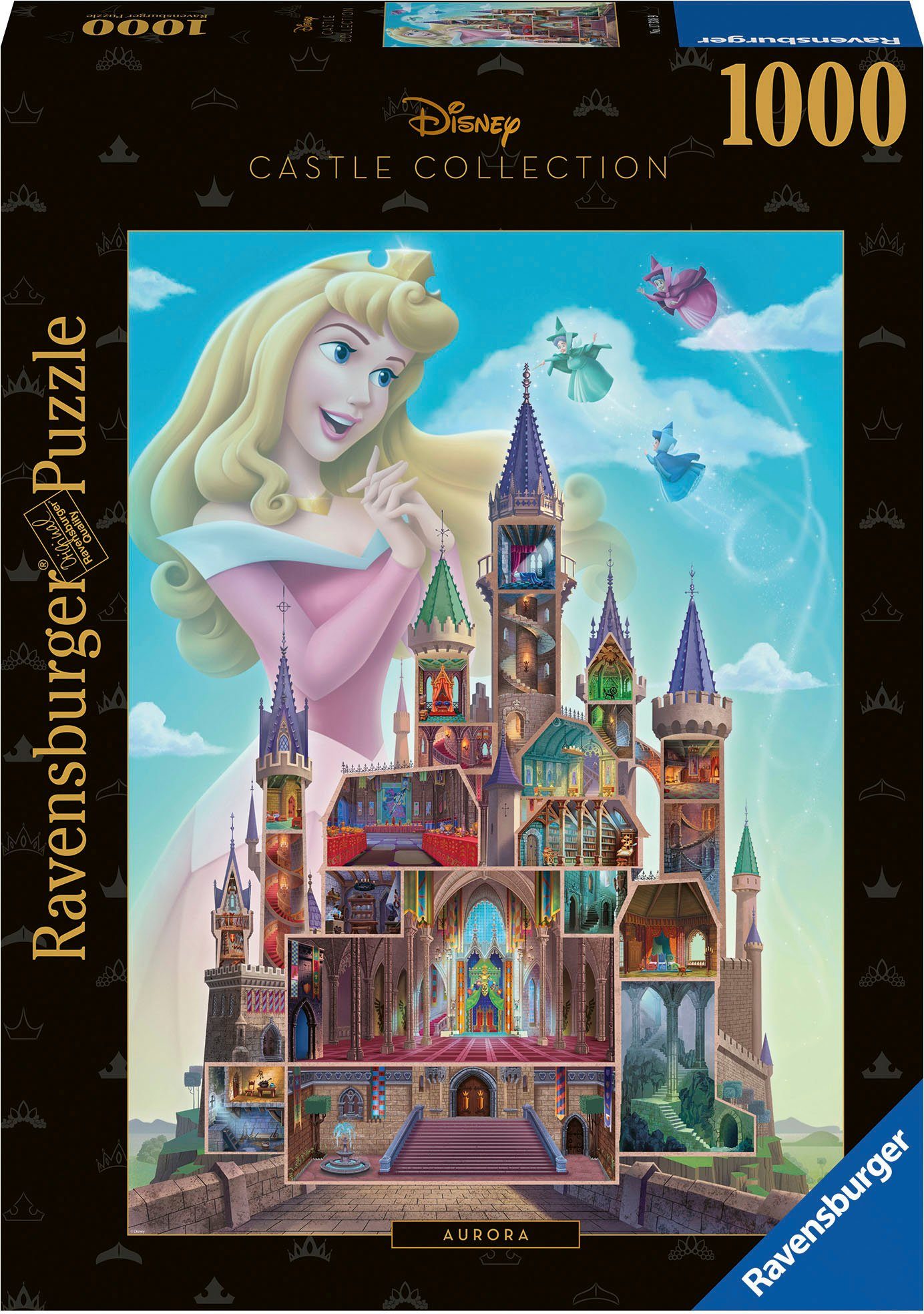 Castle Ravensburger 1000 Collection, Disney Puzzle Germany in Made Aurora, Puzzleteile,