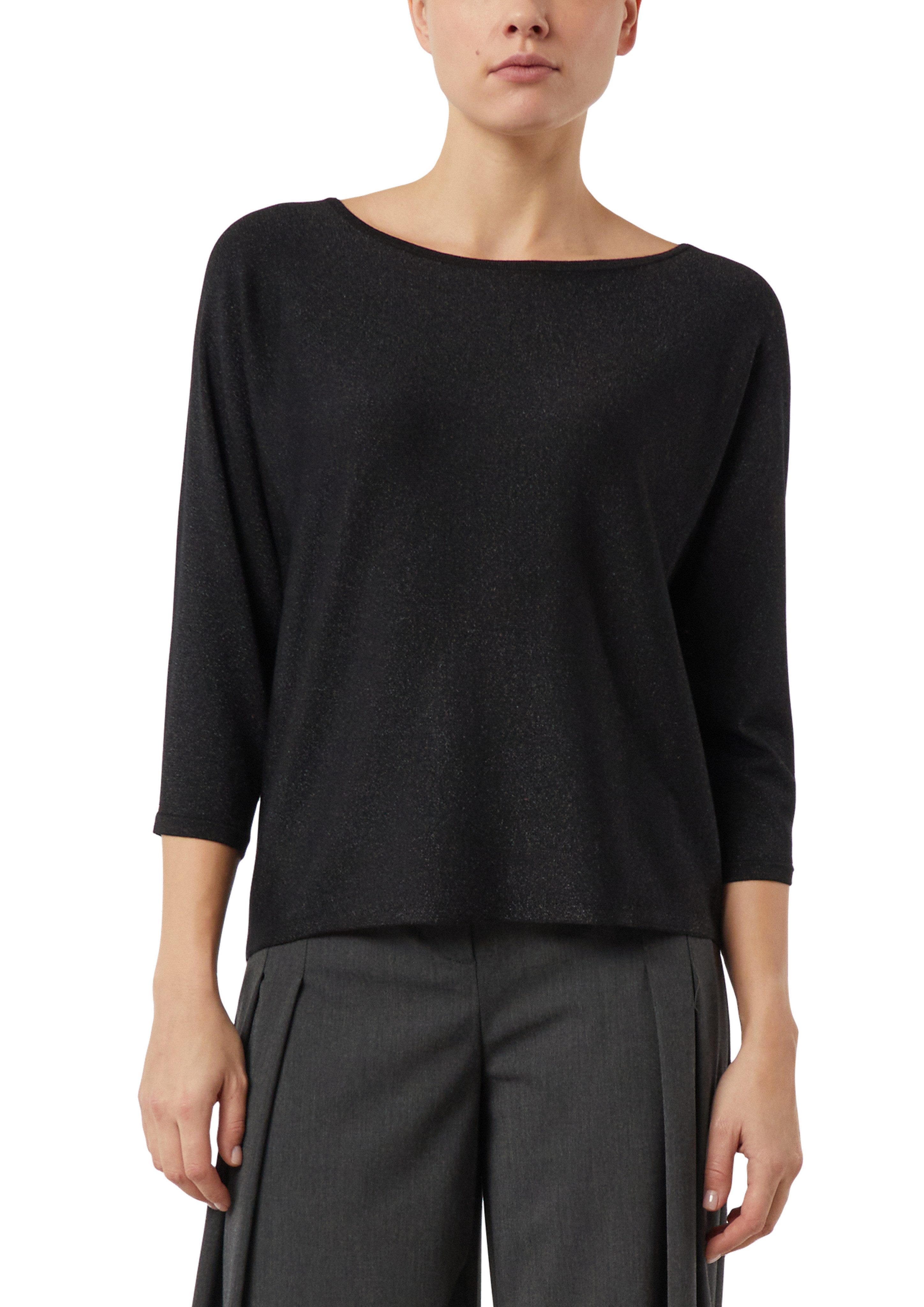 comma 3/4 Arm-Pullover mit Glitzerdetails