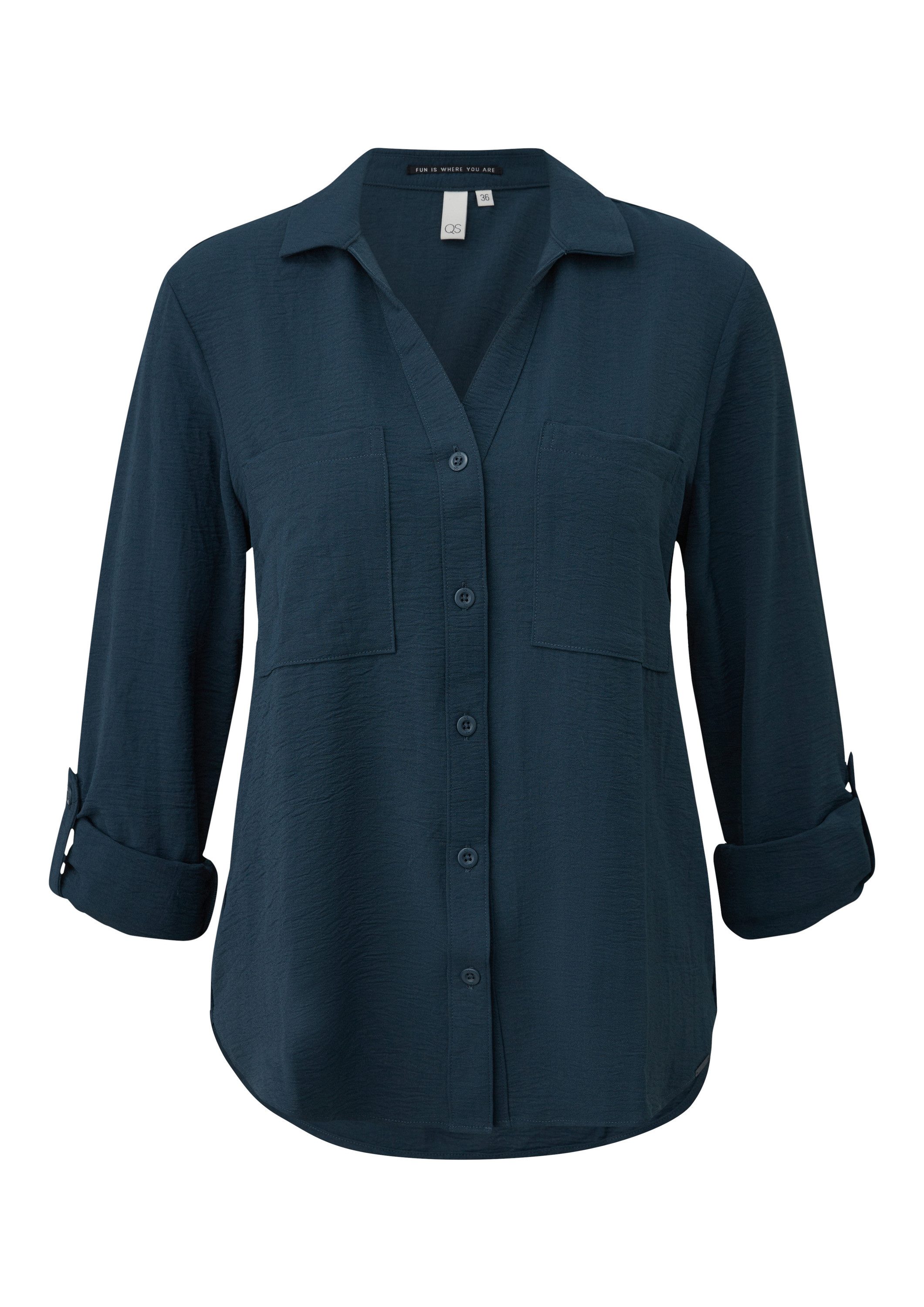 QS Langarmbluse Bluse Bluse mit Turn-up günstig online kaufen