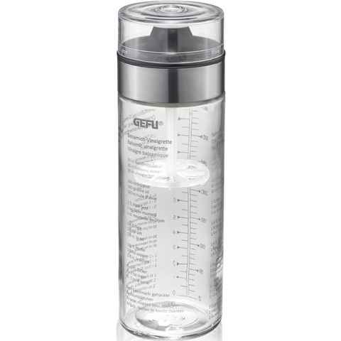 GEFU Dressing Shaker MIX, Glas, Kunststoff, Doppelskala (ml/oz), auslaufsicher, 350 ml