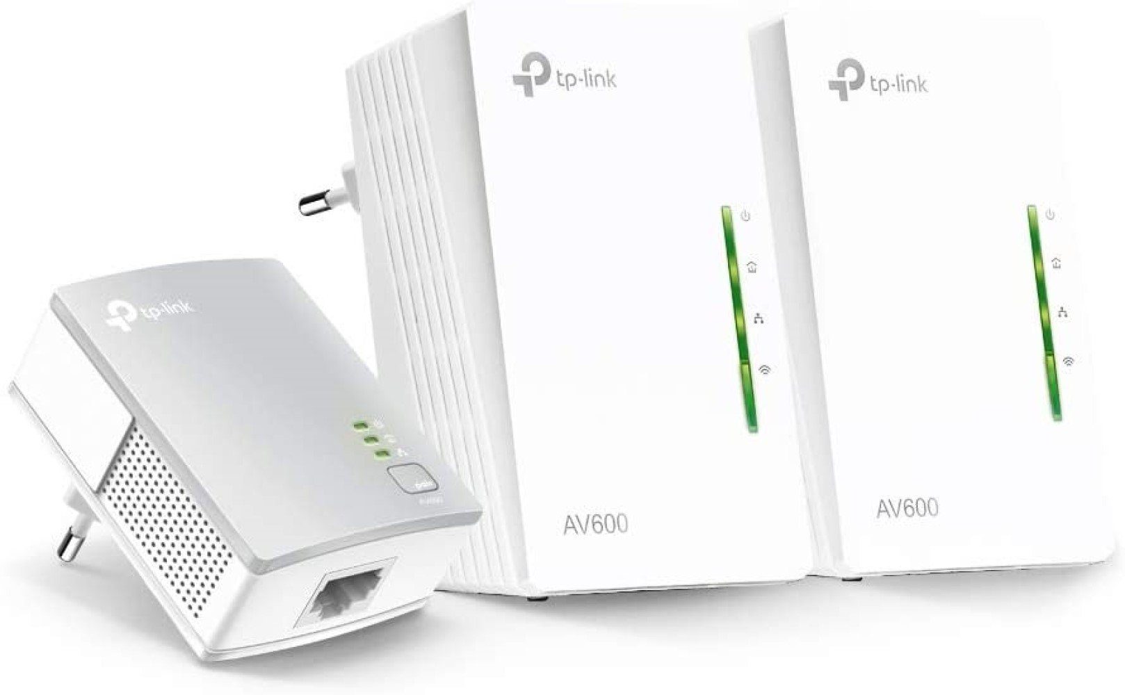 tp-link TL-WPA4220T KIT Netzwerk-Adapter, WLAN Powerline Adapter Triple Set, WLAN 300Mbit/s, AV600 Powerline