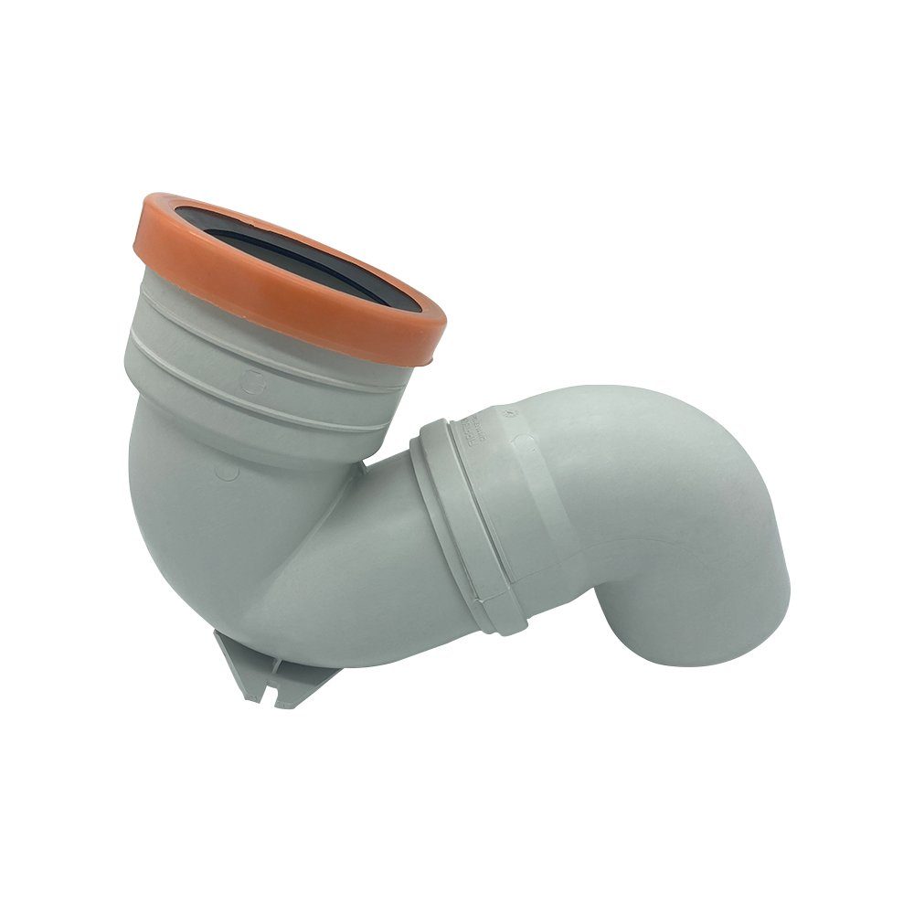 Aloni WC-Ablaufbogen D152, (1-tlg), PVC-S-Siphon Geruchsverschluss Abflussbogen DN 110 für Hock-WC