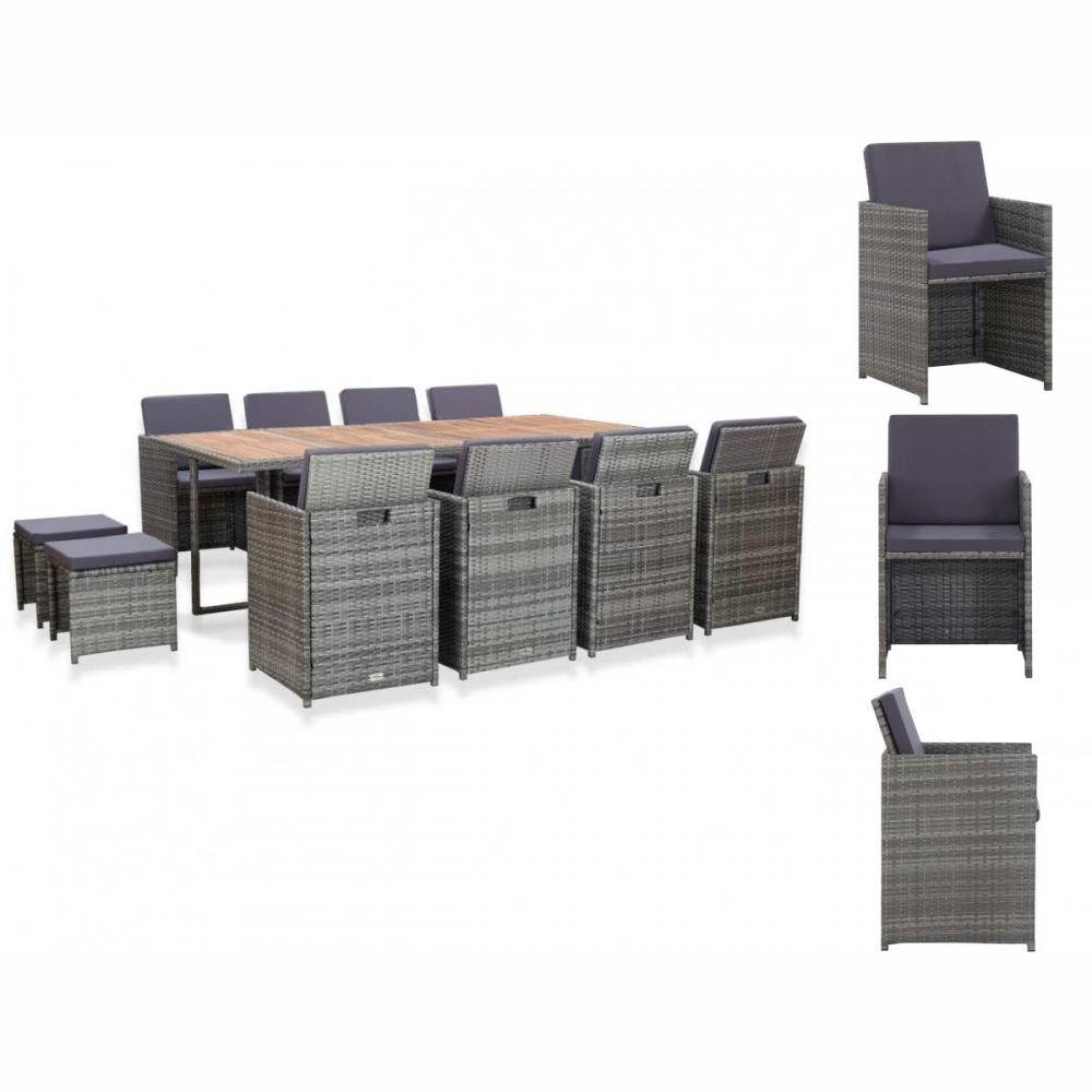 vidaXL GartenEssgruppe »13tlg GartenEssgruppe Poly Rattan und