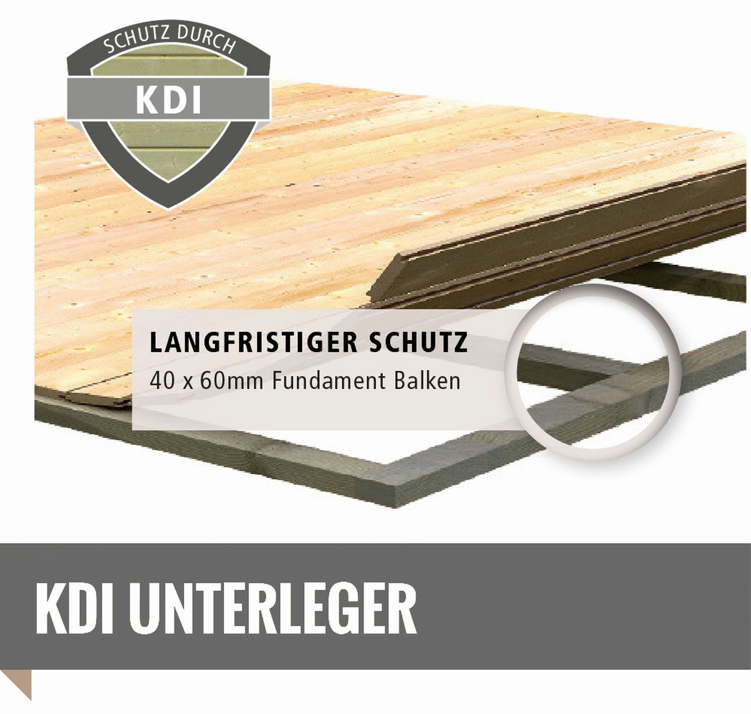 Karibu Gartenhaus-Fußboden, BxT:280x222 cm, naturbelassen, für Gartenhäuser