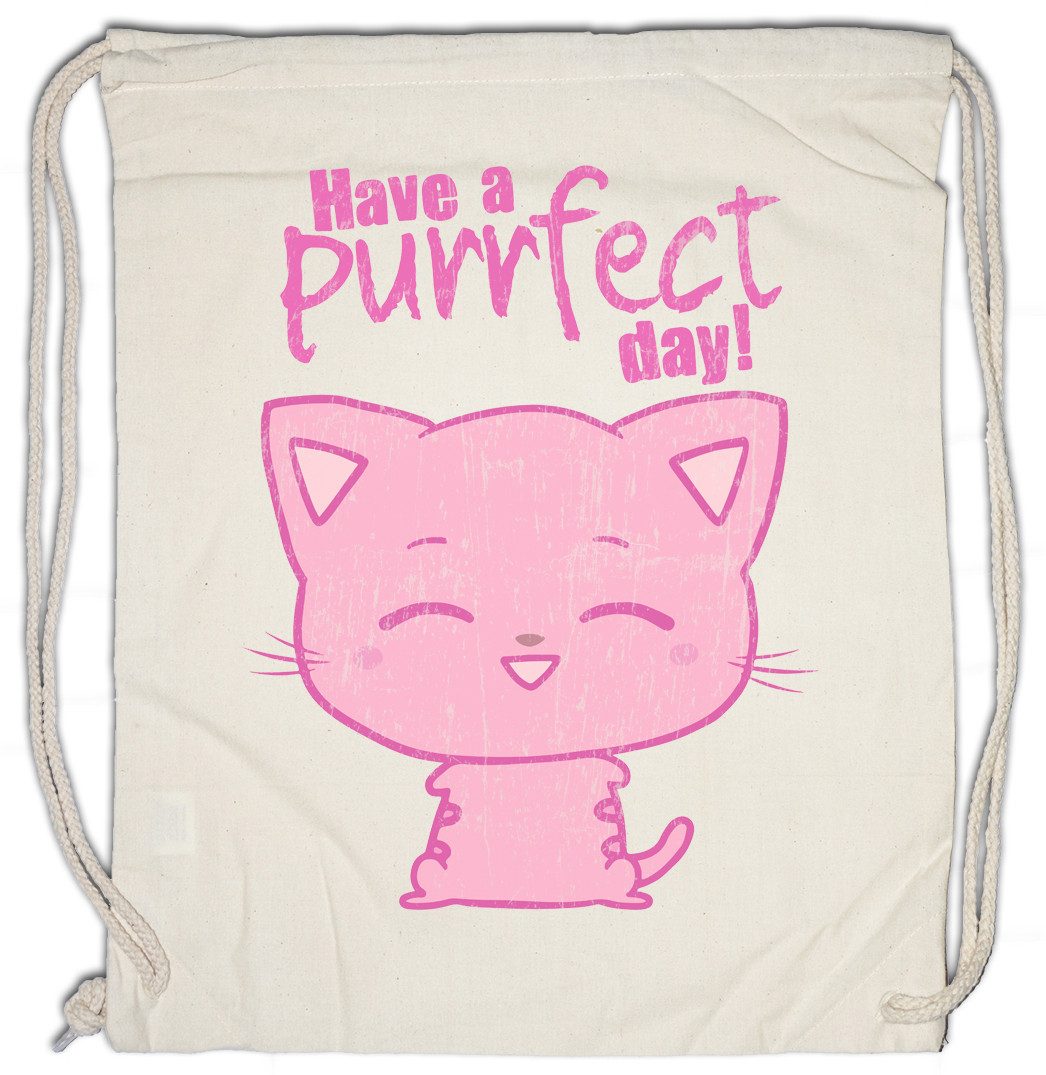 Turnbeutel Have A Purrfect Day Turnbeutel Meow Cats Cat Katze Katzen Kitty Kitten