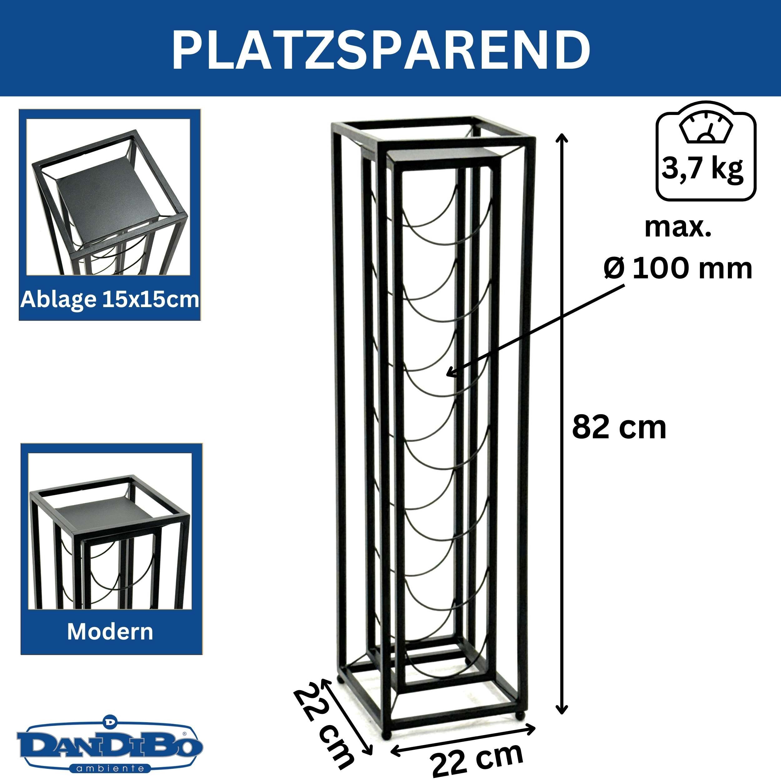 DanDiBo Weinregal Stehend Metall Schwarz Diamant günstig online kaufen