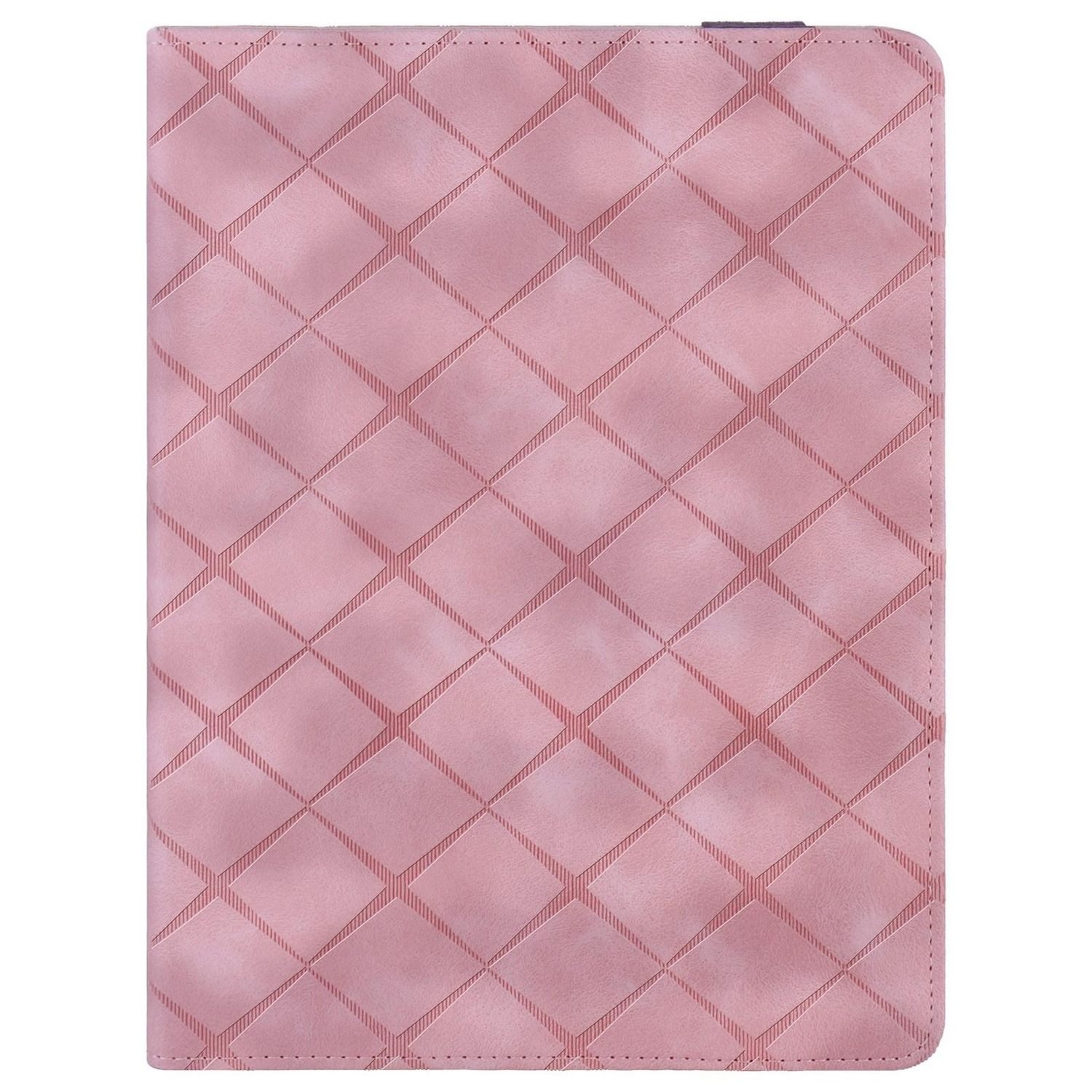 Wigento Tablet-Hülle Für Xiaomi Redmi Pad Pro 12.1 Rhombus Muster Kunstleder Tasche Rosa, Faltbare Kunstleder Hülle mit Stifthalter und Standfunktion