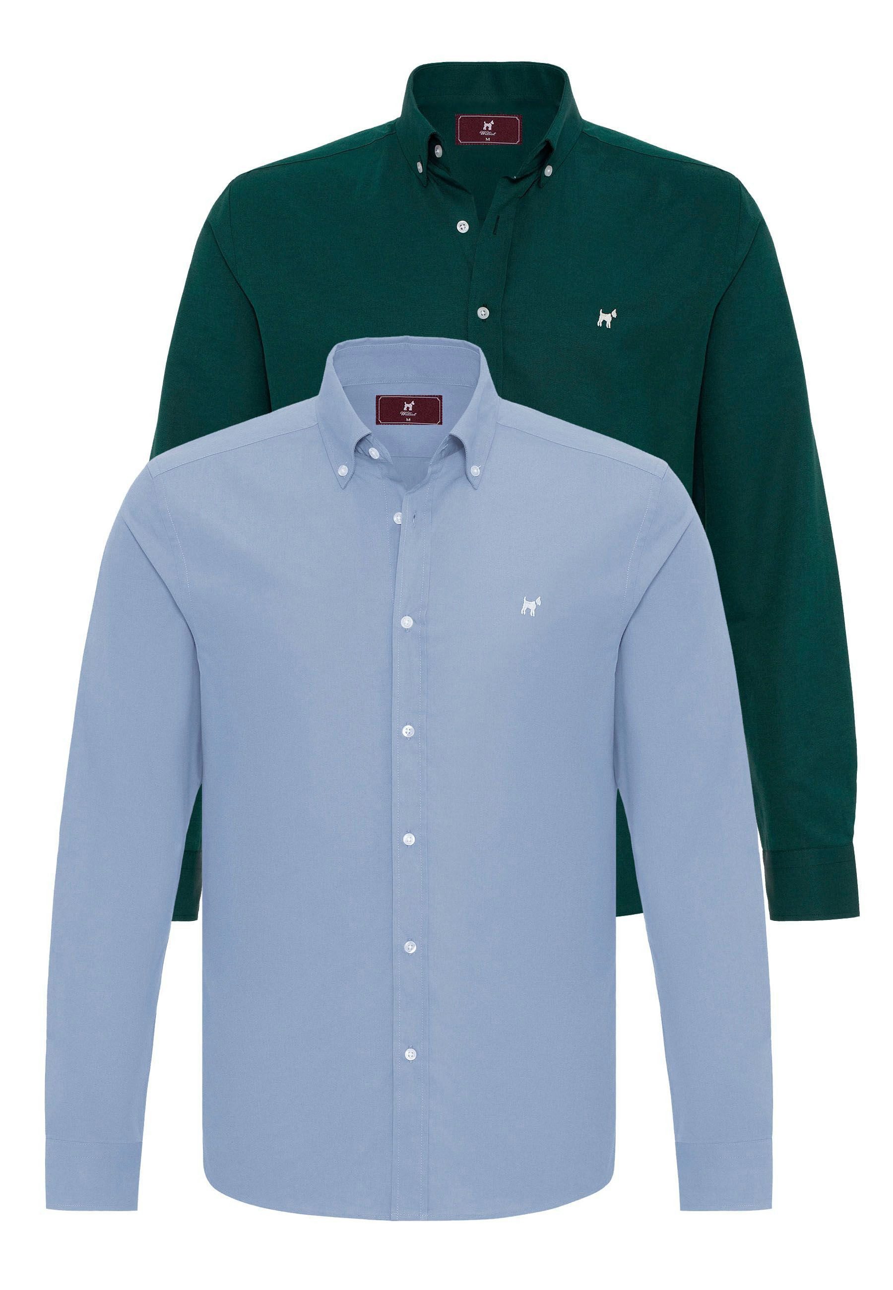 Williot  Hemdbluse 2 Pack Regular Fit Button-Down Collar Shirt günstig online kaufen