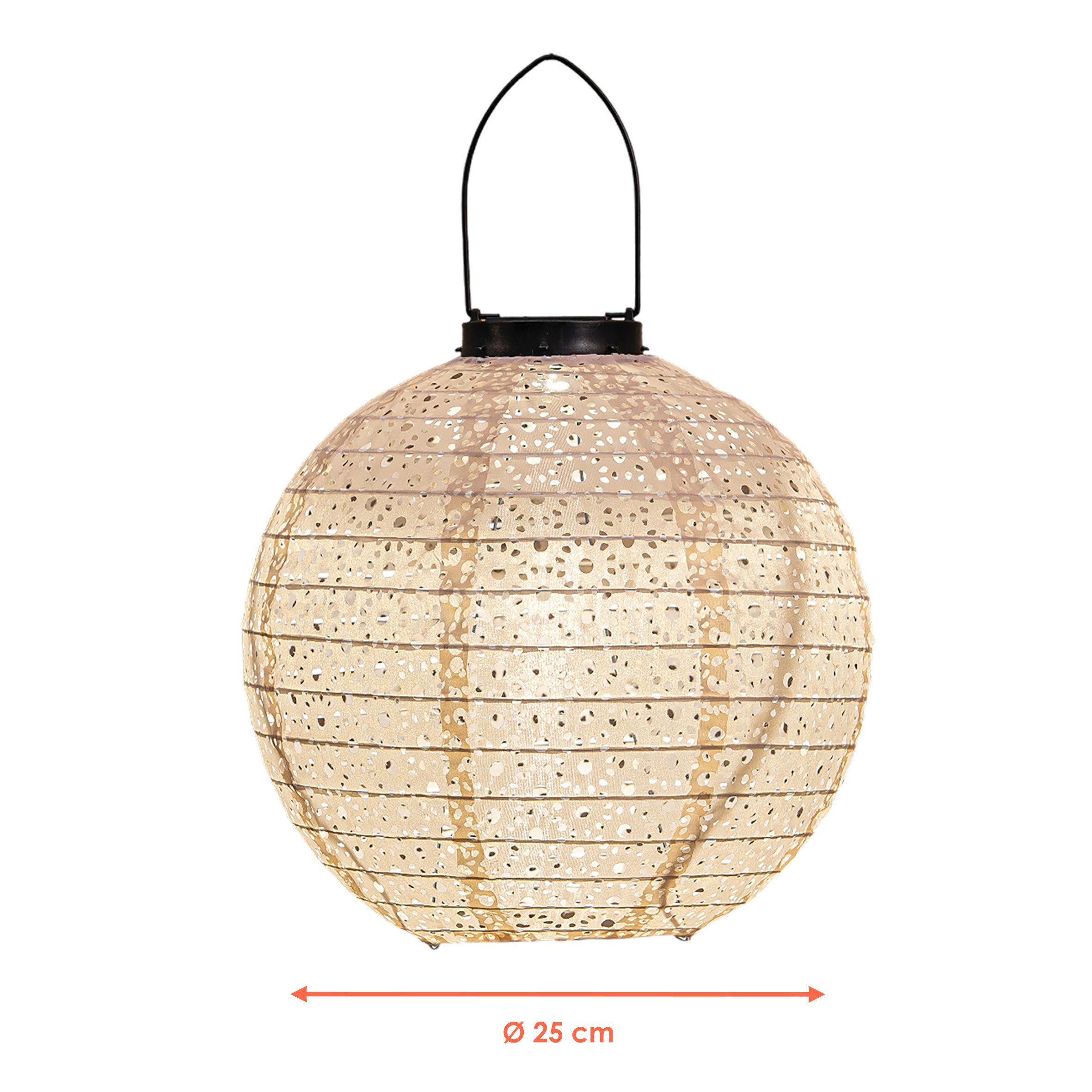 Spetebo LED Lampion Solar Textil Laterne günstig online kaufen