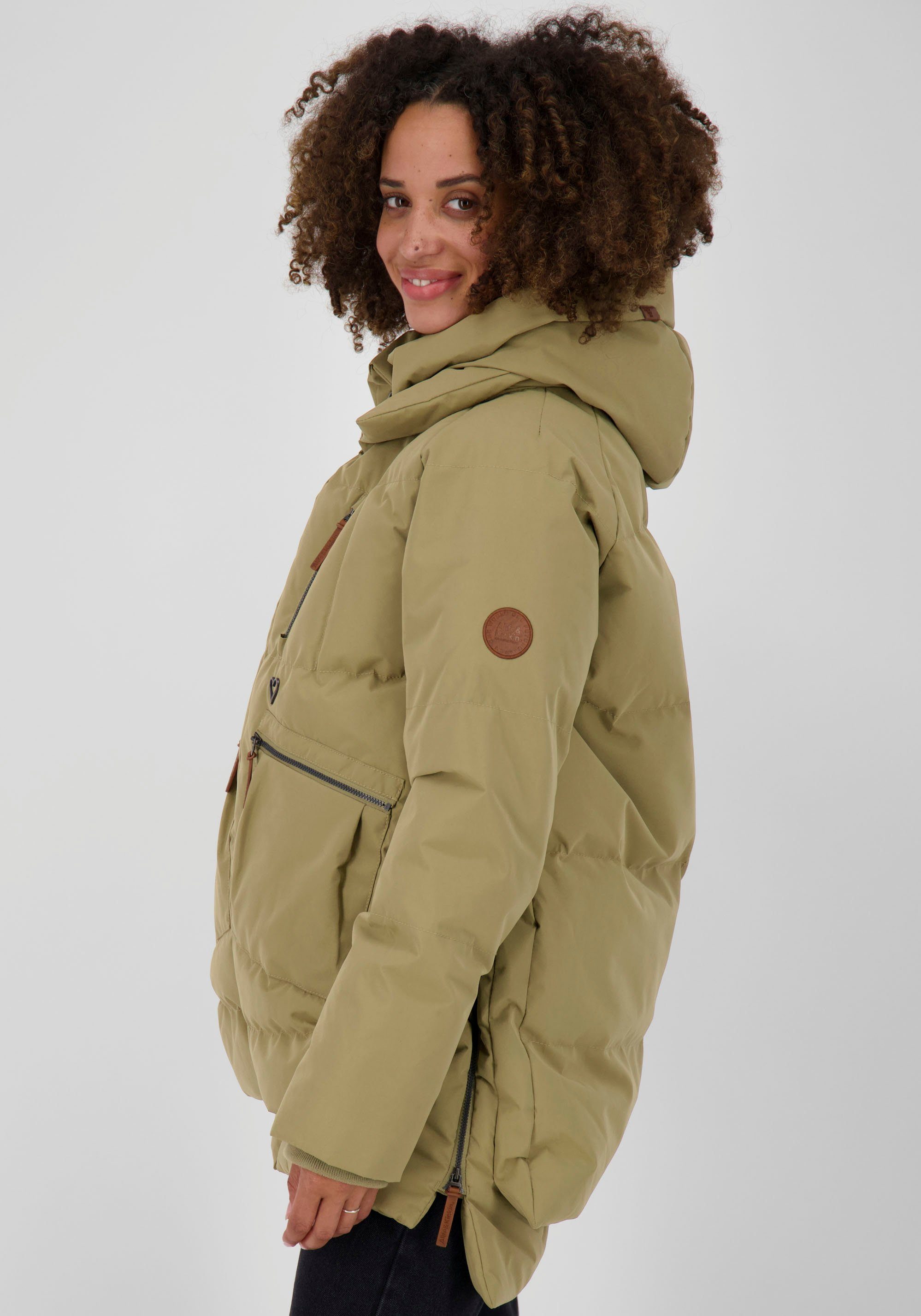 Alife & Kickin JuanitaAK khaki Kapuze Outdoorjacke mit