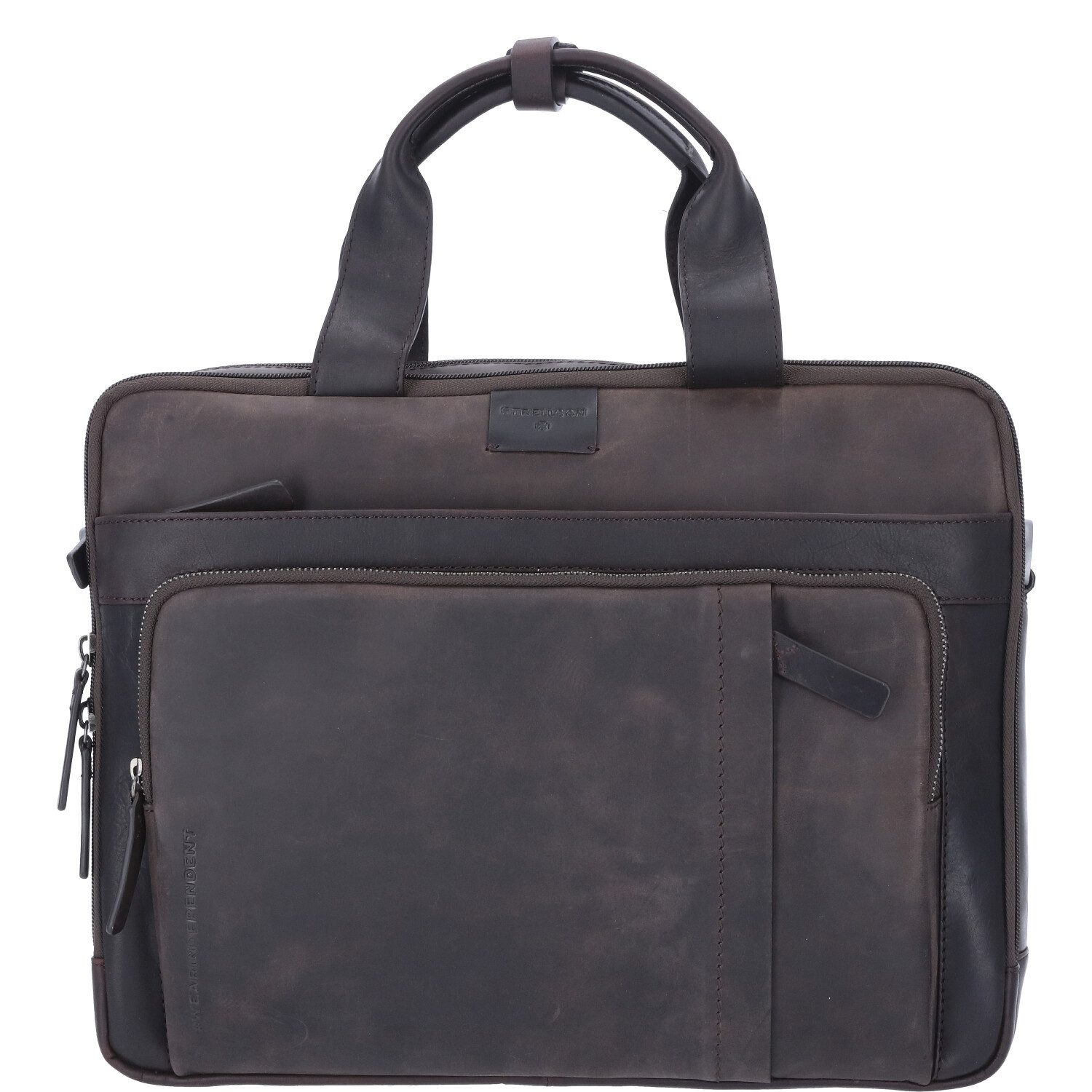 Strellson Umhängetasche Strellson Leder Aktentasche Brick Lane Charles darkbrown (1, 1-tlg., 1)