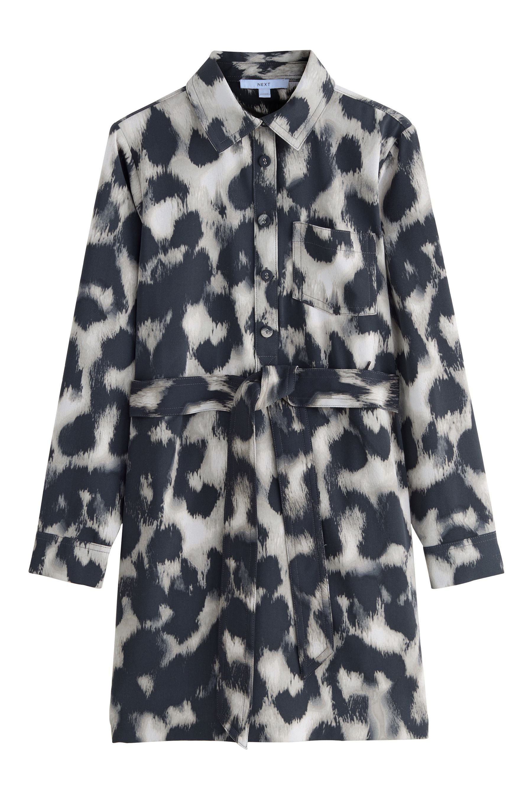 Next Minikleid Mini-Hemdkleid mit langen Ärmeln und Taillenband (1-tlg) günstig online kaufen