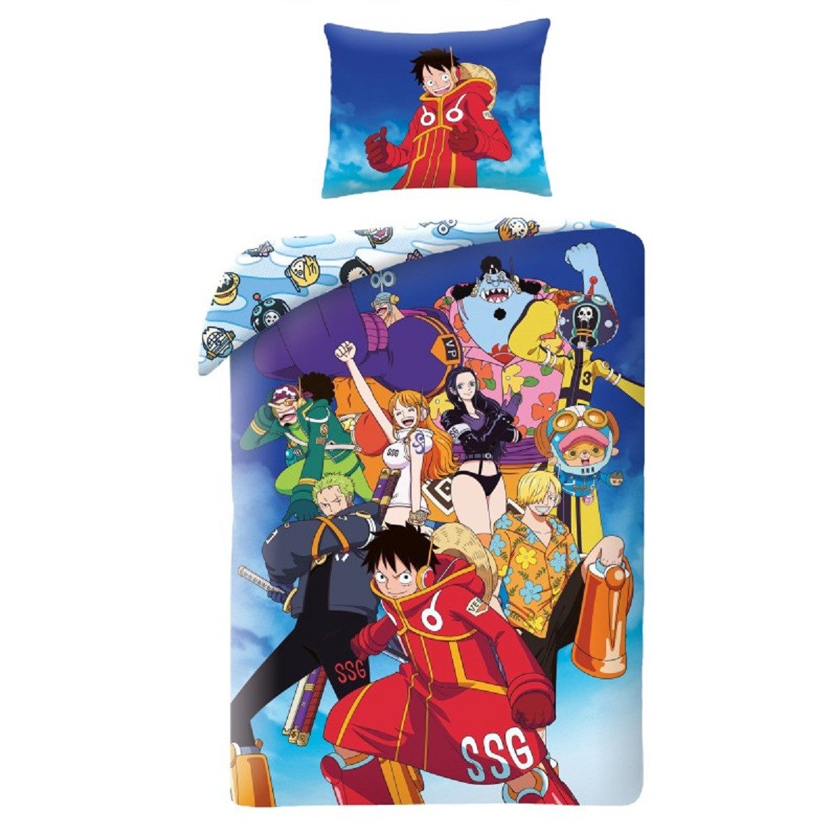 One Piece Bettwäsche Set aus Mikrofaser 140 × 200 cm mit 70 × 90 cm Kissenbezug, Mikrifaser, 1 teilig