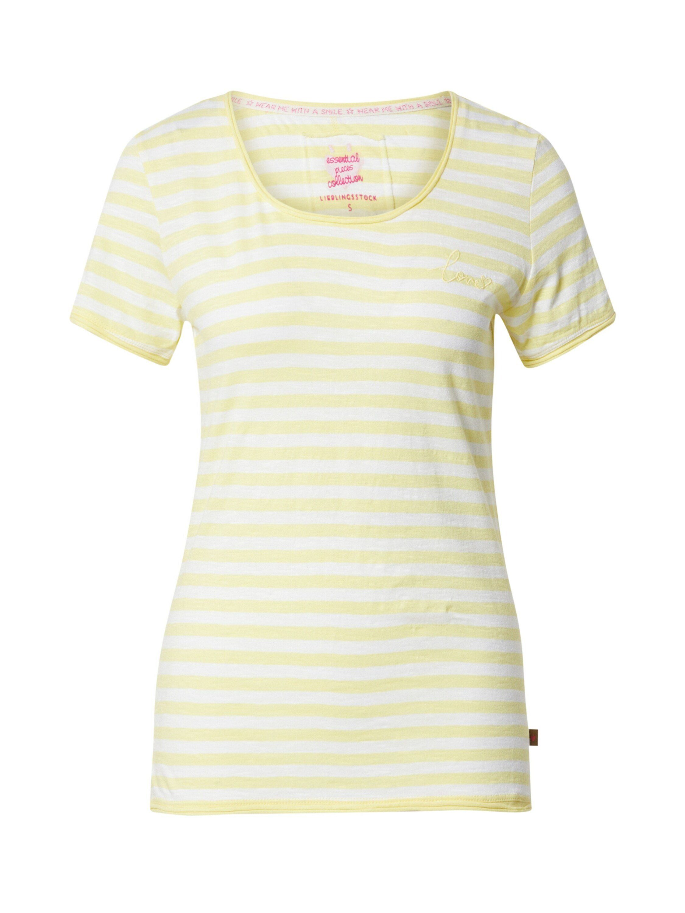 Lieblingsstück T-Shirt Cia (1-tlg) Stickerei gelb (31)
