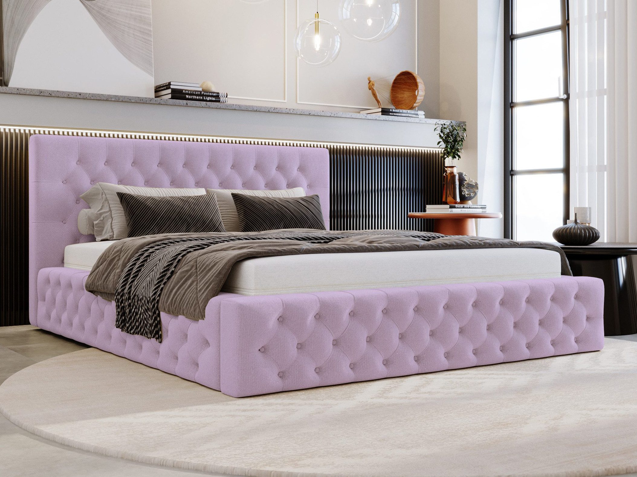 Beautysofa Polsterbett BALI (3 Größen zur Auswahl: 140/160/180 x 200 cm), mit Bettkasten