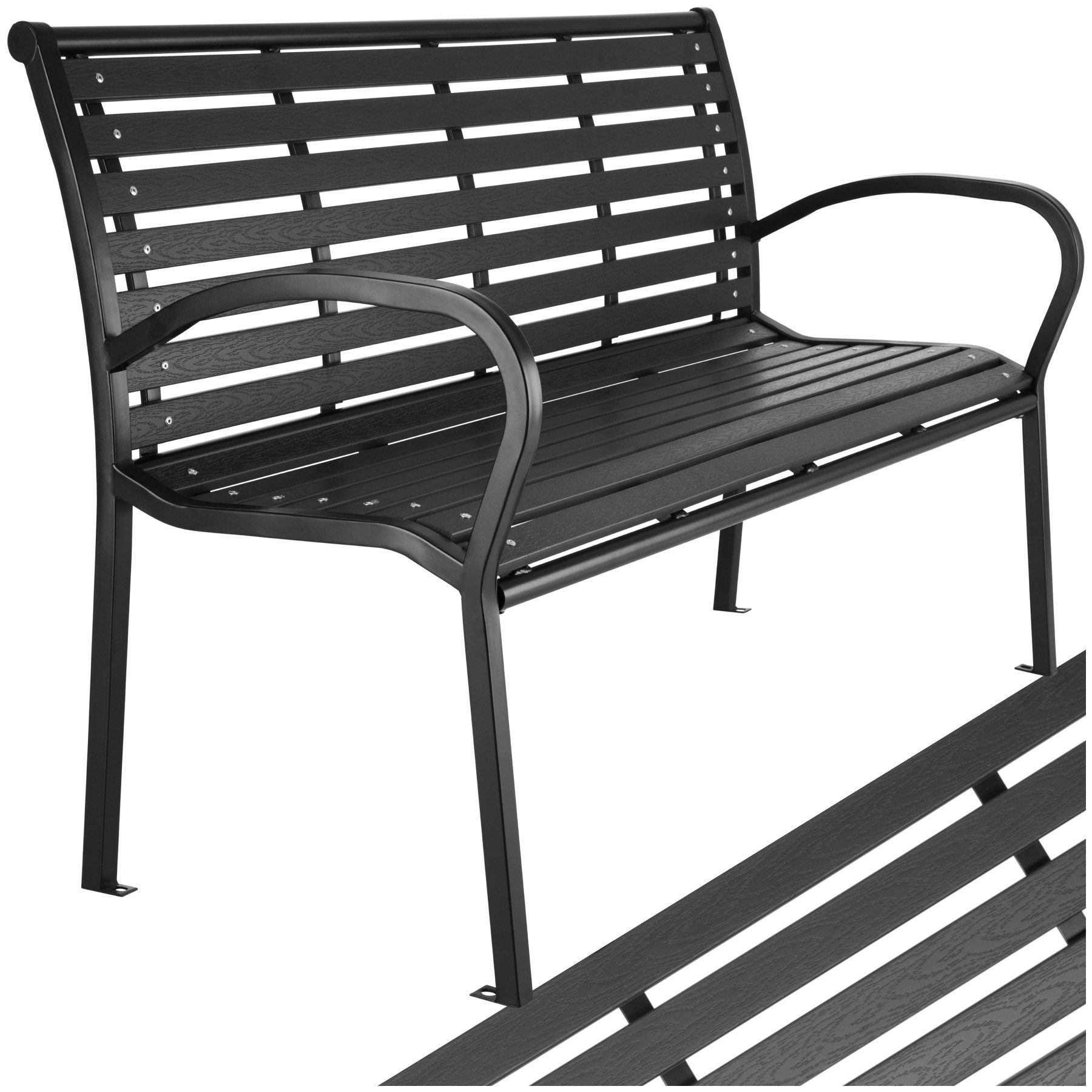 tectake Gartenbank Sitzbank Pino 3-Sitzer 126x62x81,5cm, günstig online kaufen