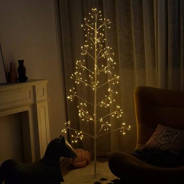 Arnusa LED Baum Leuchtbaum Blütenfeuerwerk 180cm mit 192 LED, An- Aus, LED, warmweiß, für Innen und Außen Dekoleuchte Stehlampe