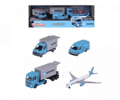 majORETTE Spielzeug-Auto Spielzeugauto Maersk Transport-Fahrzeuge 4er Pack Giftpack 212057290