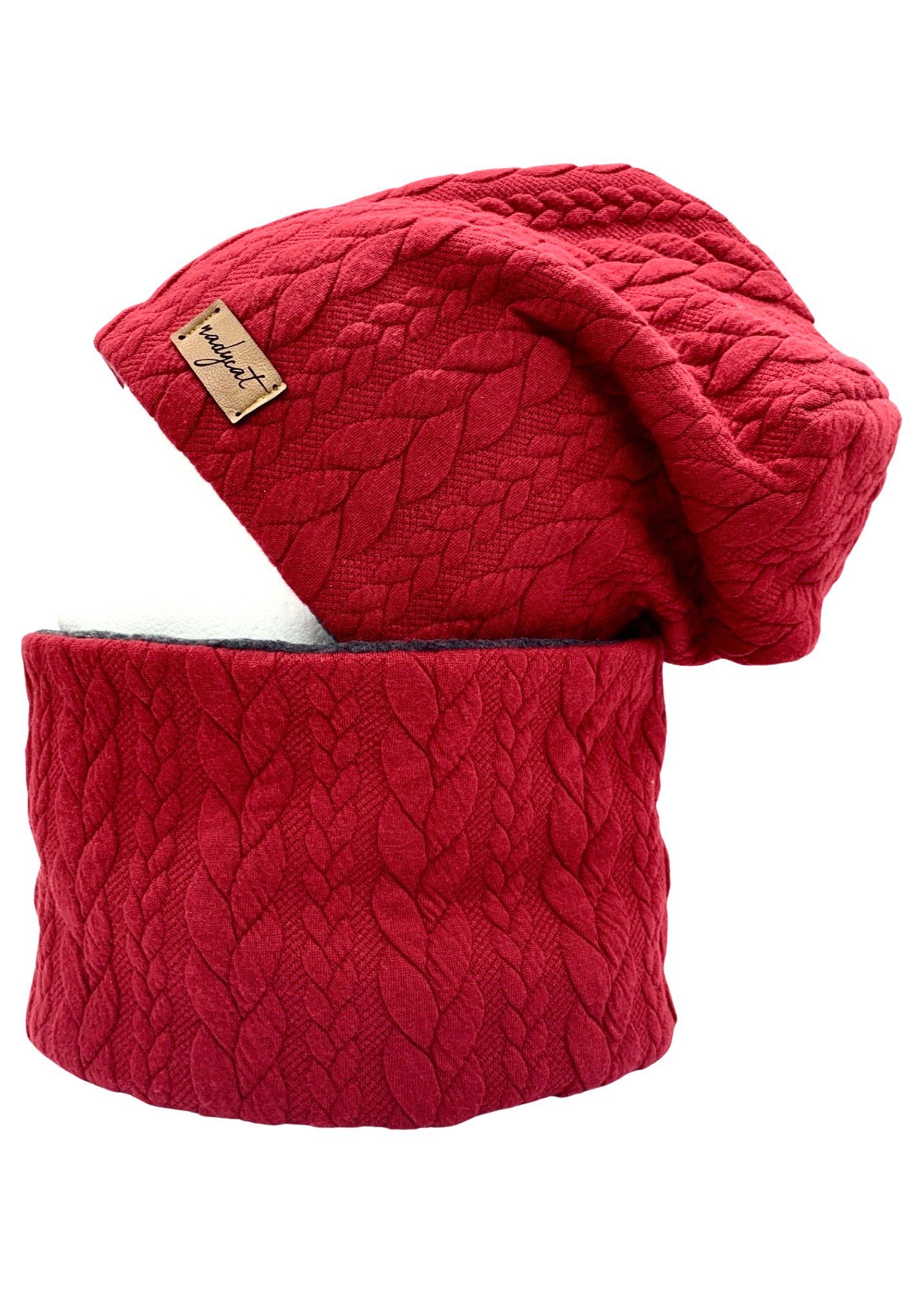 nadycat Beanie ZOPF & STYLE dark red (2-St., Beanie mit passendem Loop) han günstig online kaufen