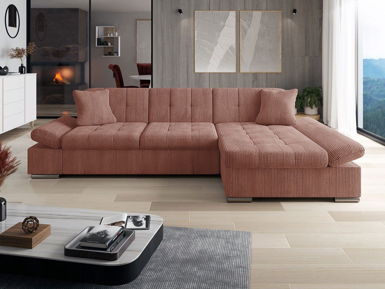 MIRJAN24 Ecksofa Malwi Cord, mit Schlaffunktion günstig online kaufen