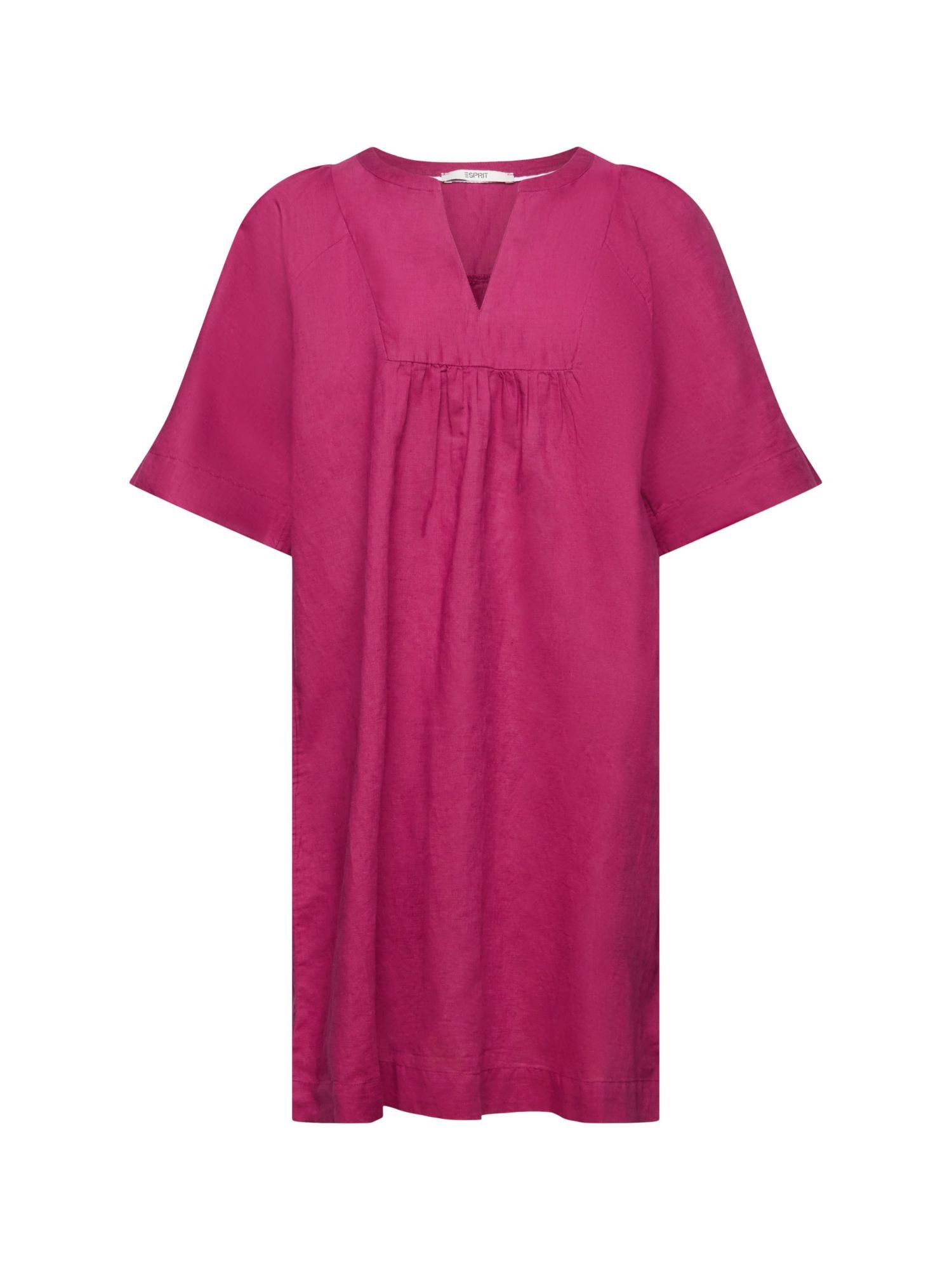 Esprit Midikleid Minikleid, Baumwolle-Leinen-Mix DARK PINK