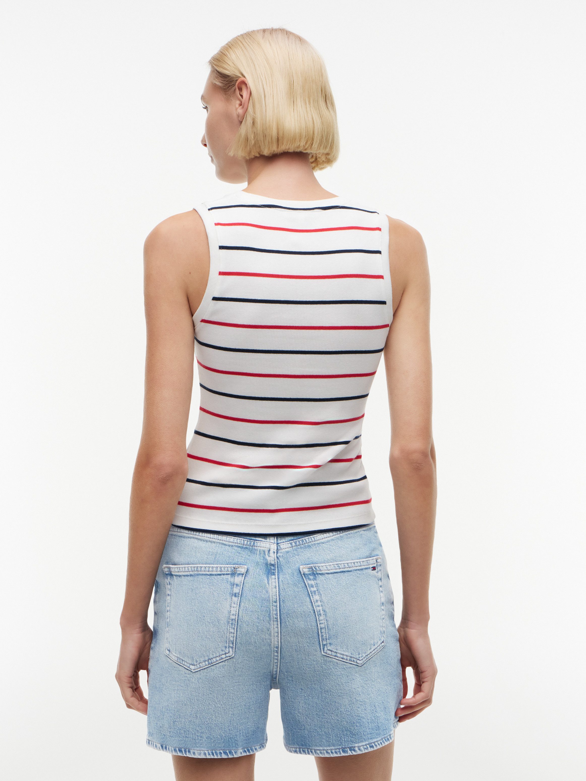 Tommy Jeans Tanktop TJW ESSENTIAL RIB TANK EXT Baumwollmischung, figurbetont, in gerippter Struktur