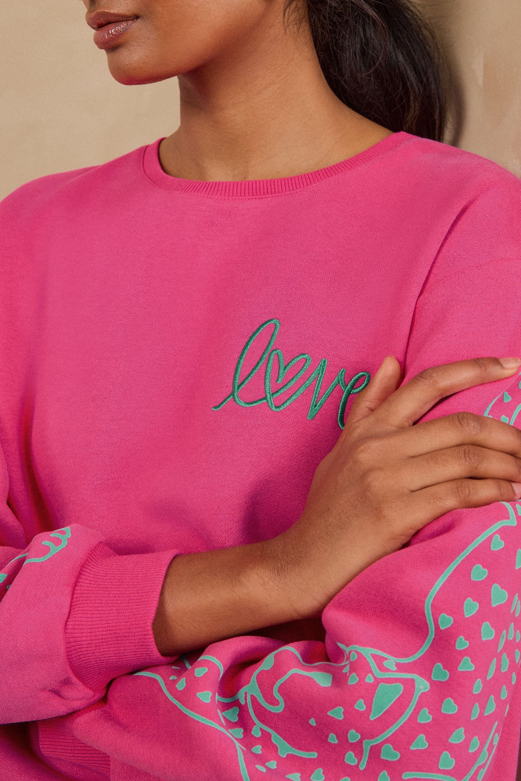 Love & Roses Sweater Love & Roses Sweatshirt aus Jersey, Regular (1-tlg) – Bild 2 von 4