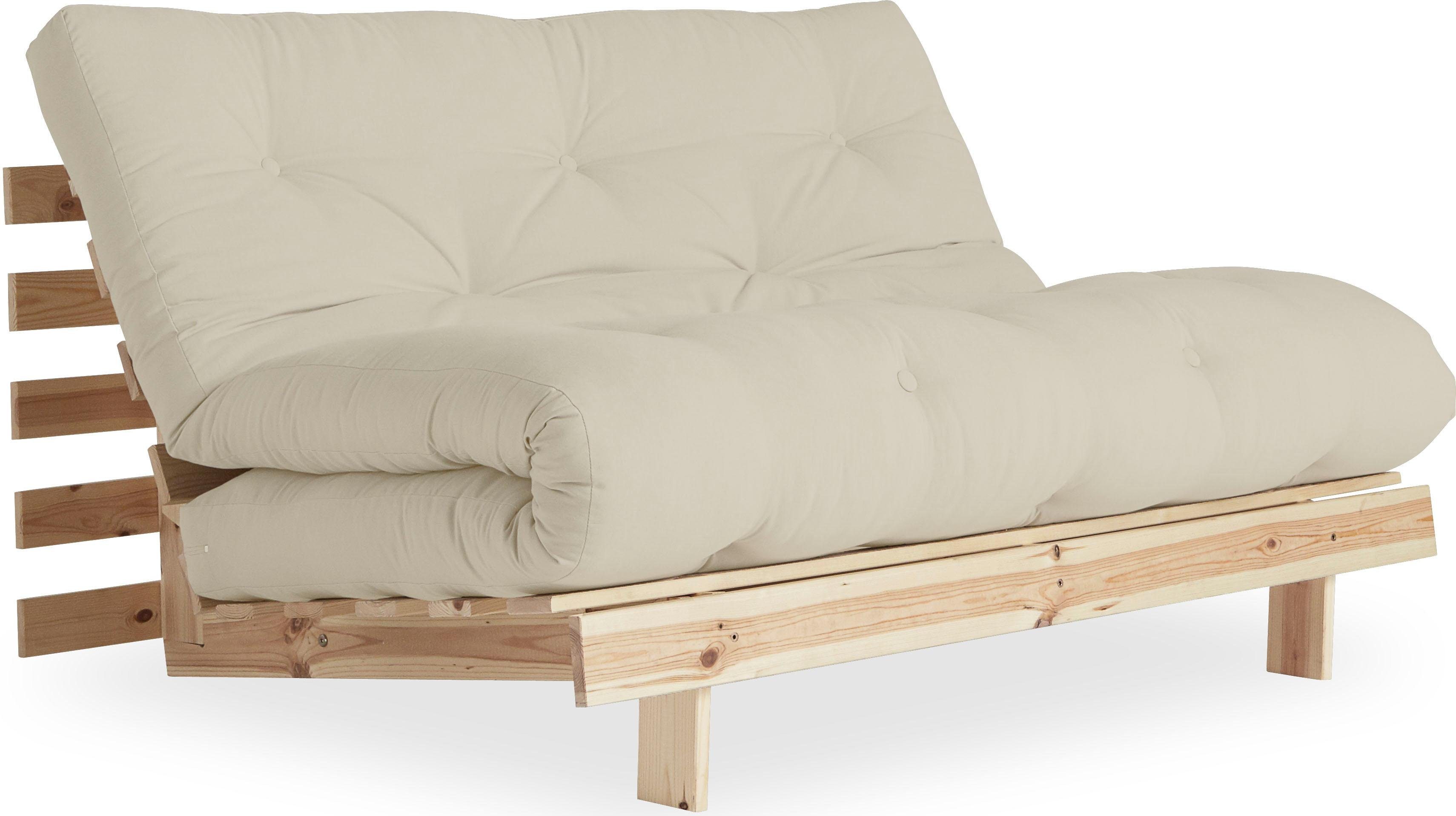Karup Design Daybett Roots Sofa Bed, Schlafsofa, Bettfunktion, FSC®-Massivholz, Inkl. Futonmatratze, Made in Europe, langlebig, B: 140 oder 160 cm