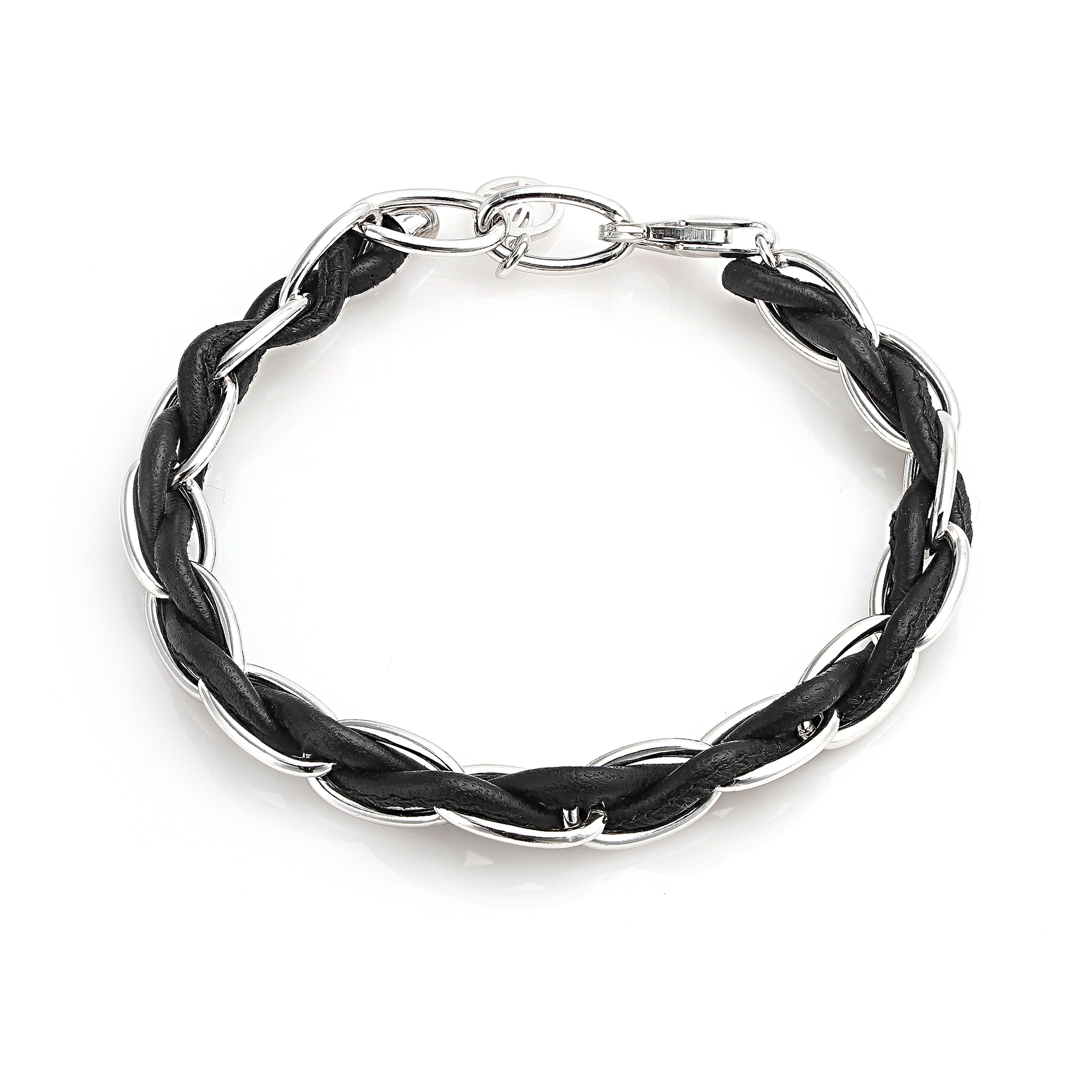 Armband Trendige Silber lederarmband