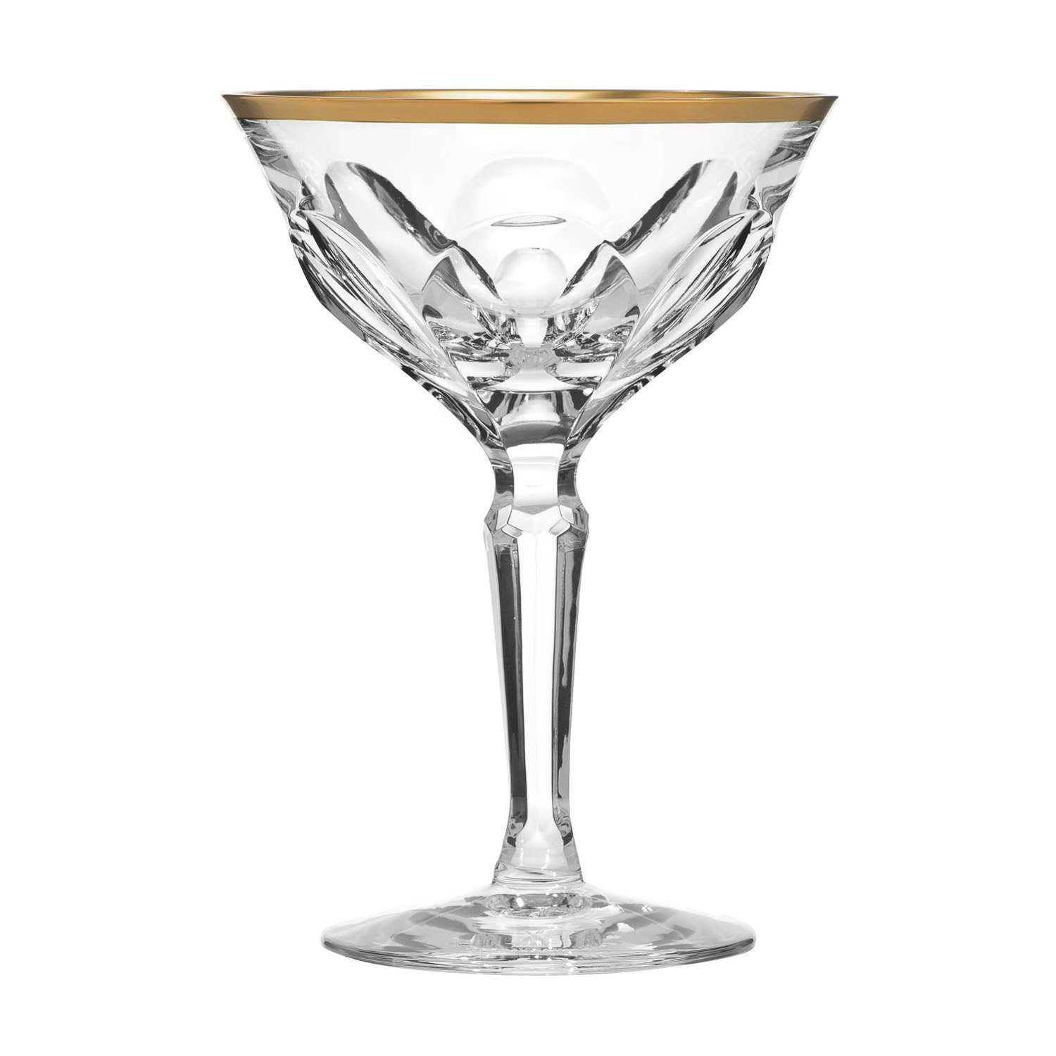 Cocktailglas Palais Gold (16 cm) Kristallglas mundgeblasen · von Hand geschliffen ·