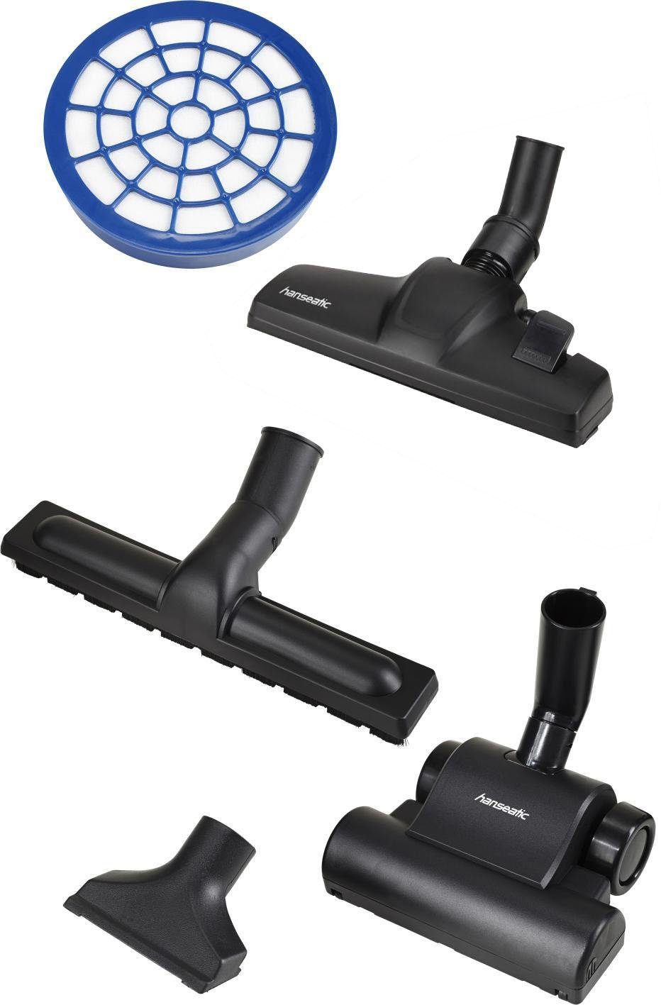 Hanseatic Bodenstaubsauger VC-T4020ES-2, 650 W, beutellos, Zyklonentechnologie, elektronische Saugkraftregulierung
