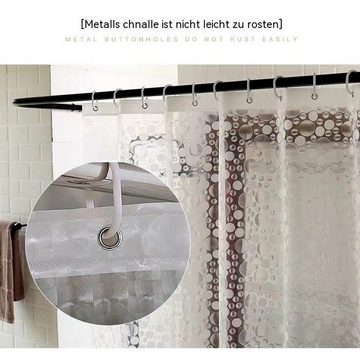 AUKUU Duschvorhang Durchscheinender Durchscheinender Duschvorhang aus Material, verdickter Kreis wasserdichter Badezimmervorhang Duschvorhang