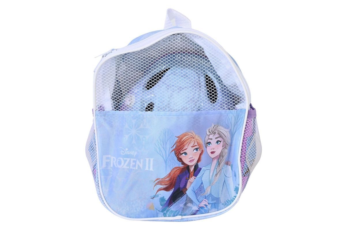 Volare Fahrradhelm Fahrradhelm Fahrrad Helm Knieschoner Ellenbogenschoner FROZEN Elsa SET, Verstellbar Kinnriemen, Belüftungsöffnungen, Extra leicht, Gr.:52-56cm