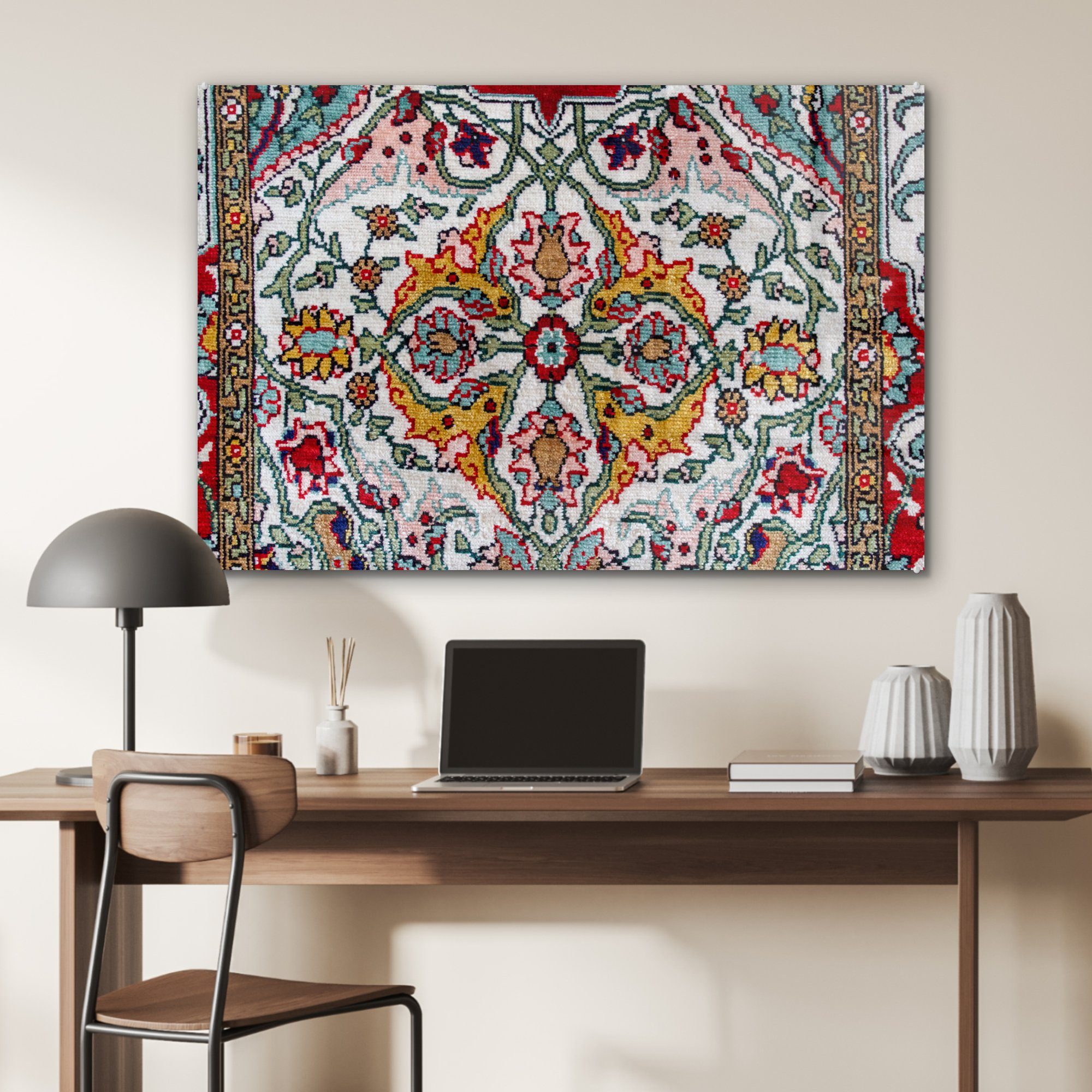 MuchoWow Acrylglasbild Persische - Teppiche (1 Schlafzimmer - Farben, Teppiche St), & Acrylglasbilder Wohnzimmer
