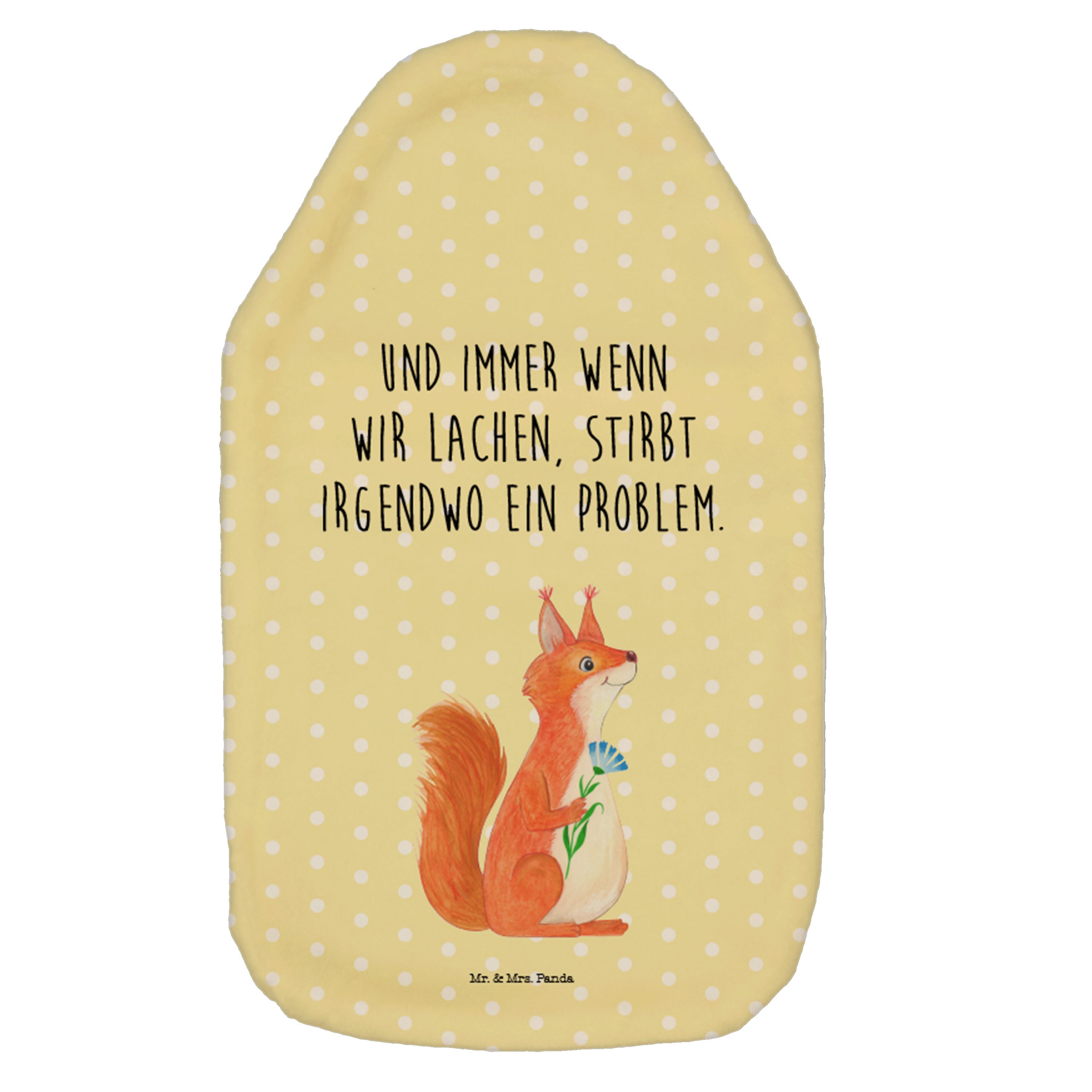 Mr. & Mrs. Panda Wärmflasche »Eichhörnchen Blume Gelb Pastell