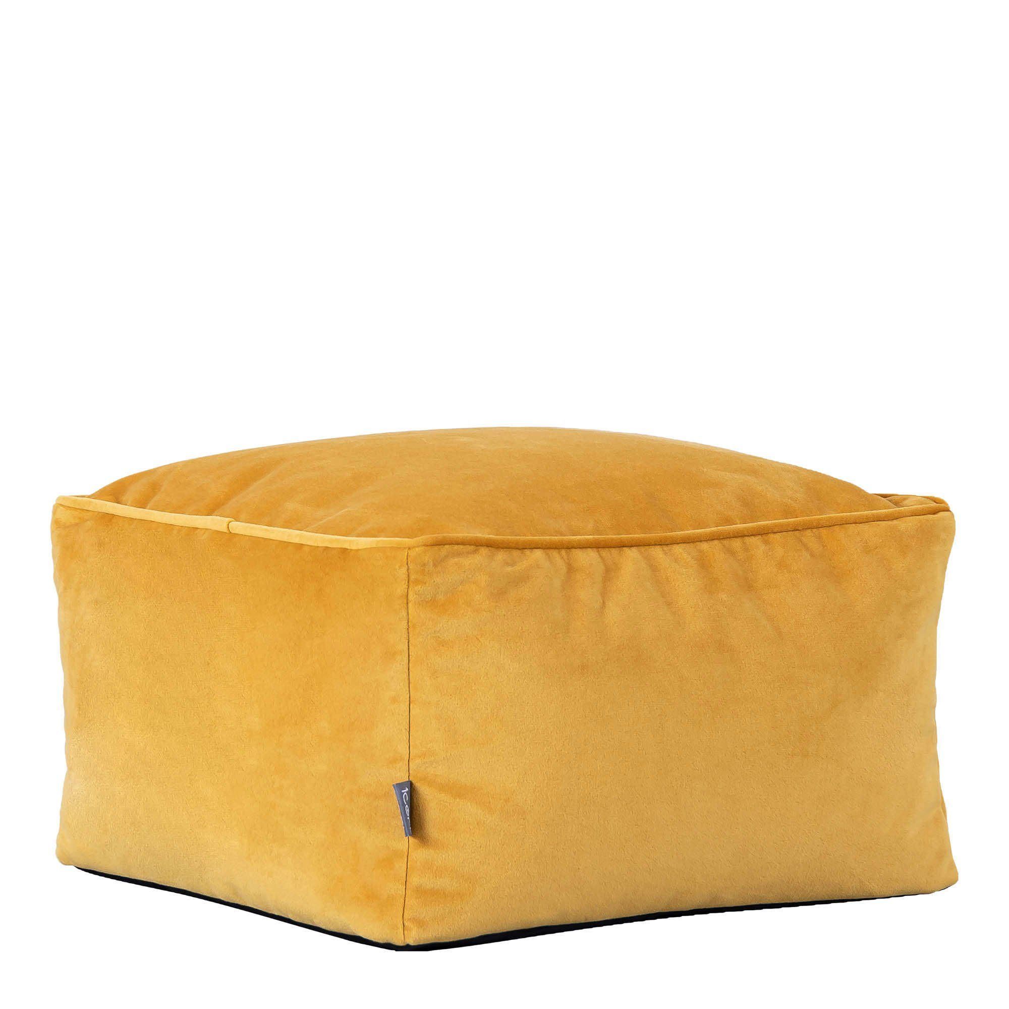 icon Pouf Sitzpouf aus Plüschsamt „Amara“ günstig online kaufen
